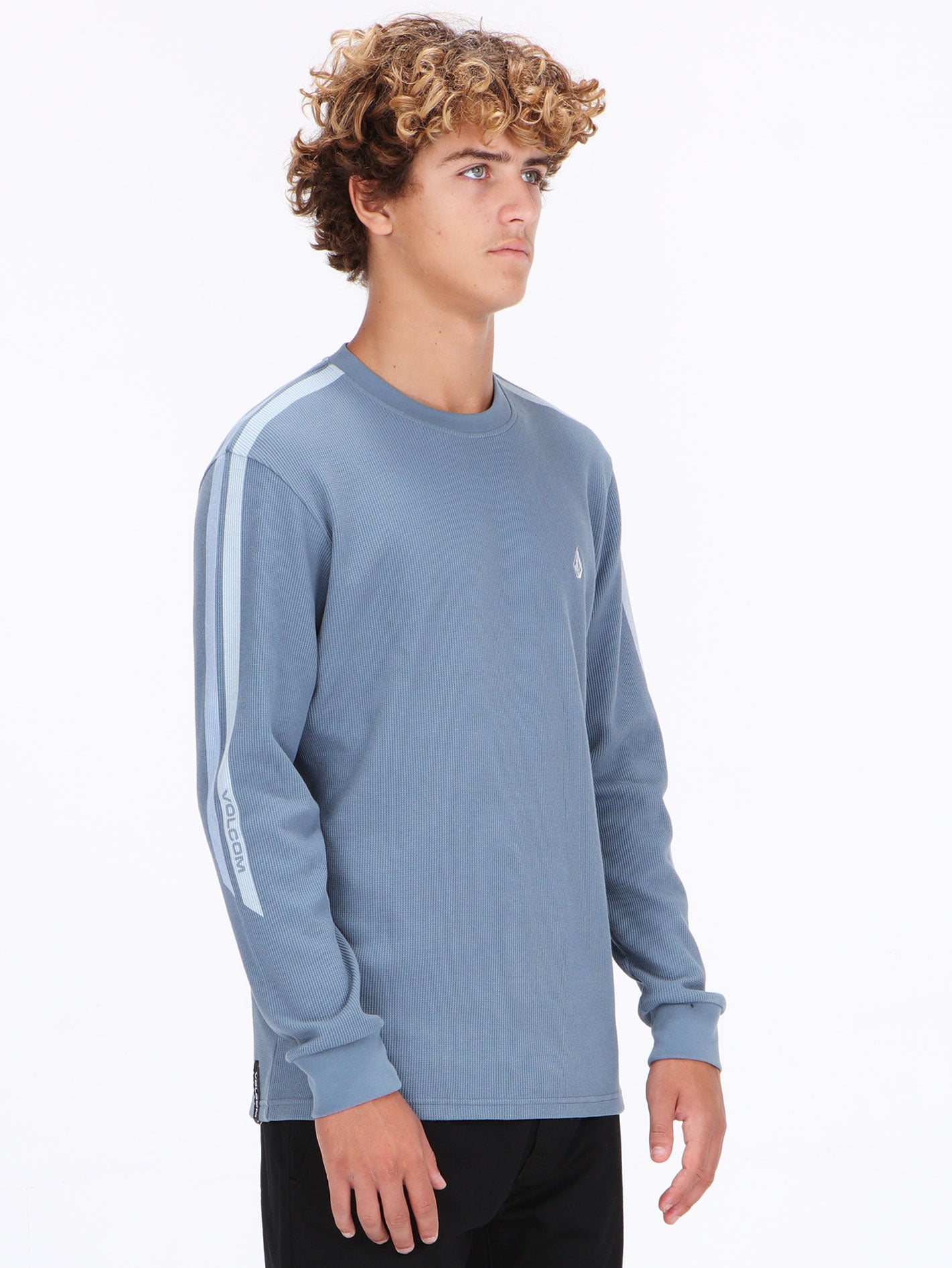 Volcom Russel Thermal Long Sleeve Top - Blue Wash