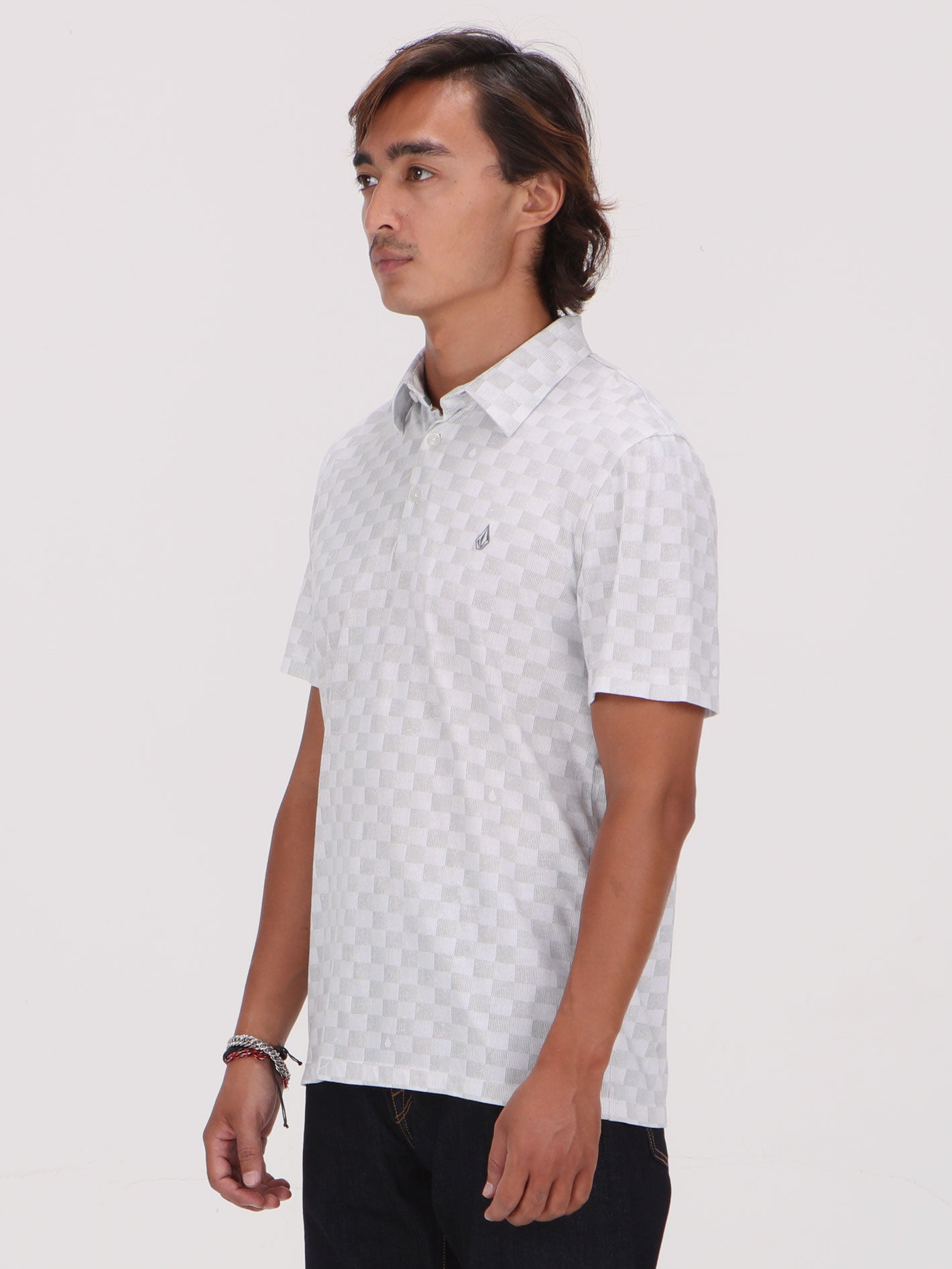 Volcom Checkered Polo - White