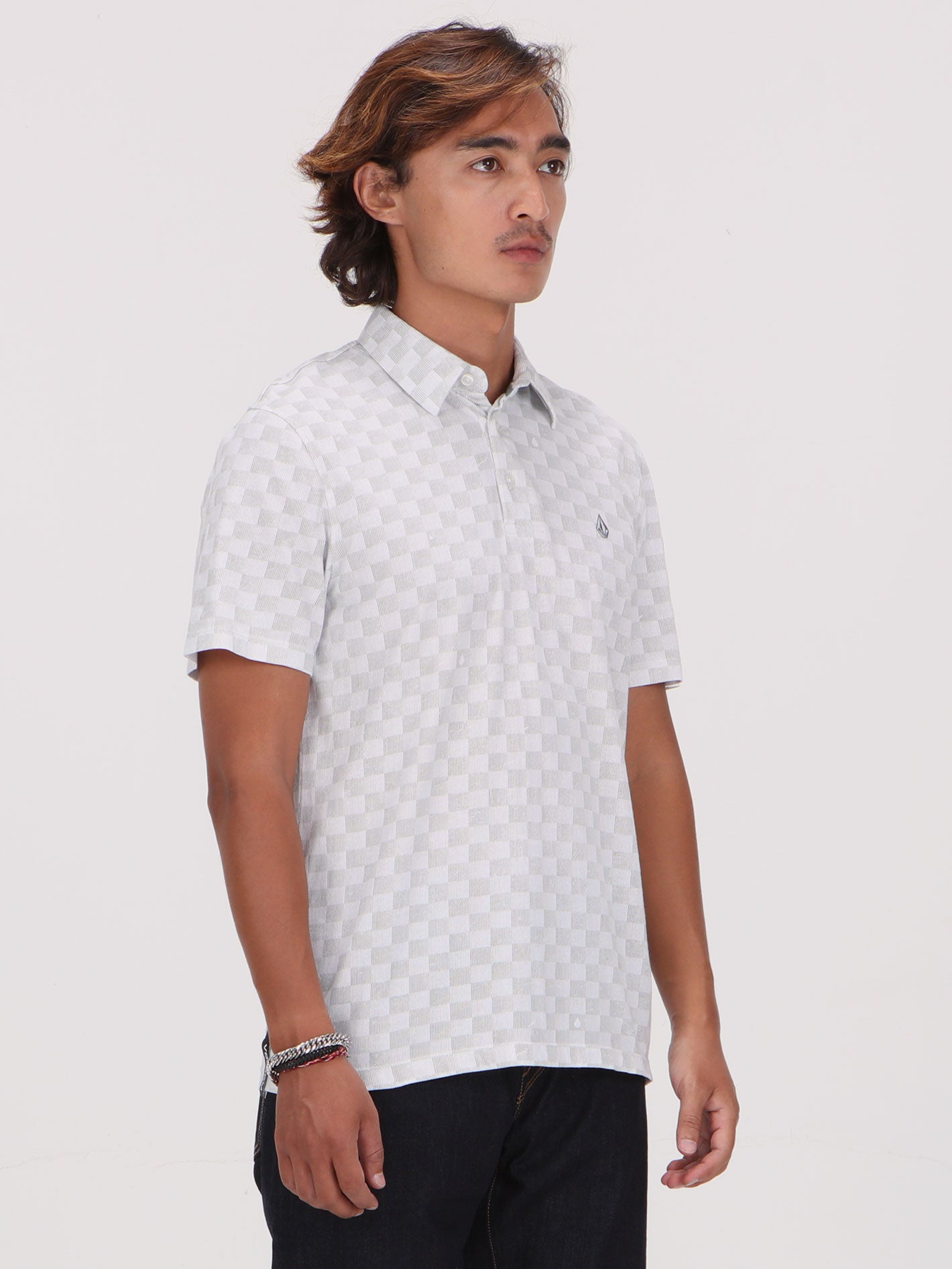 Volcom Checkered Polo - White