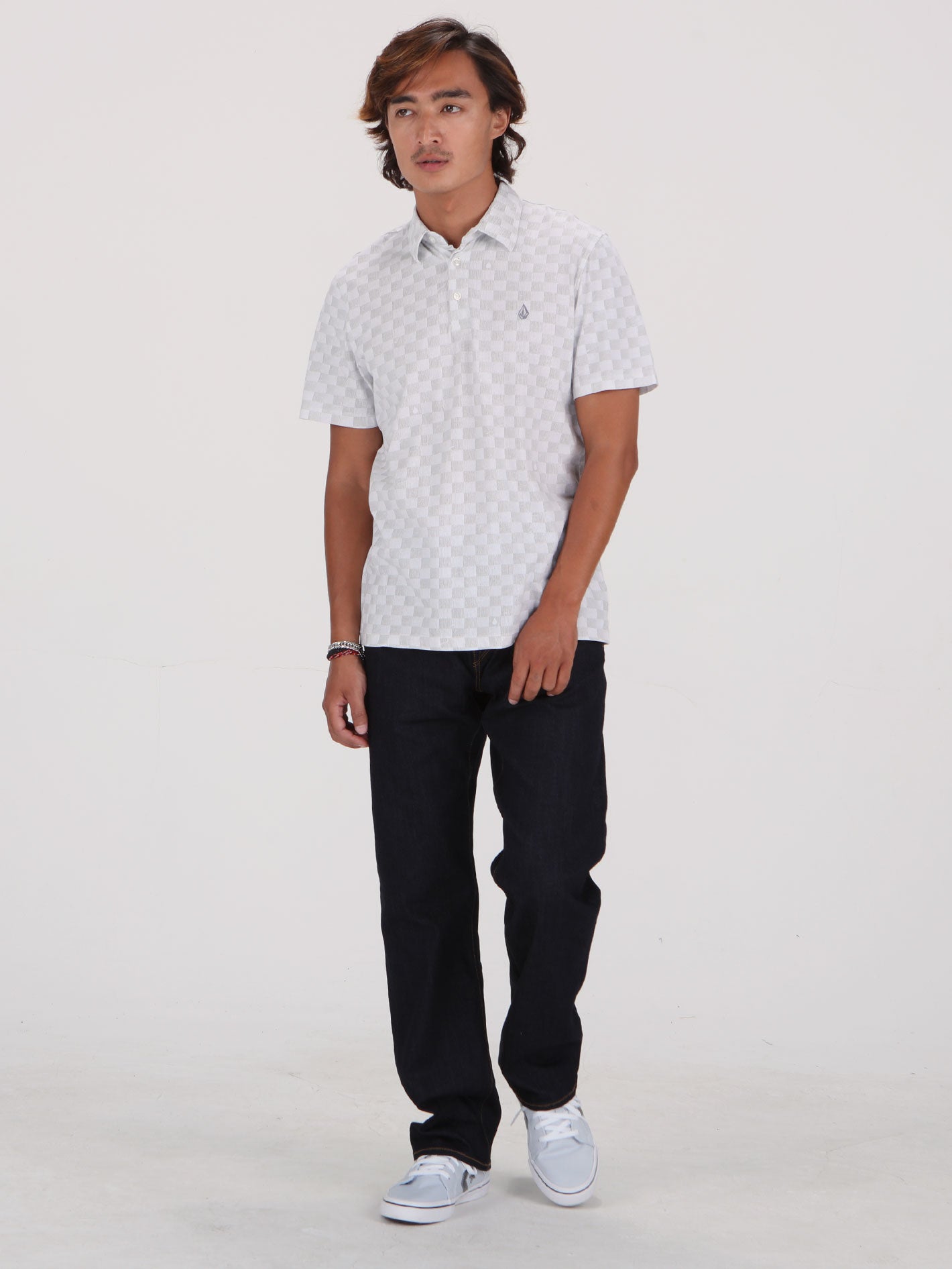 Volcom Checkered Polo - White