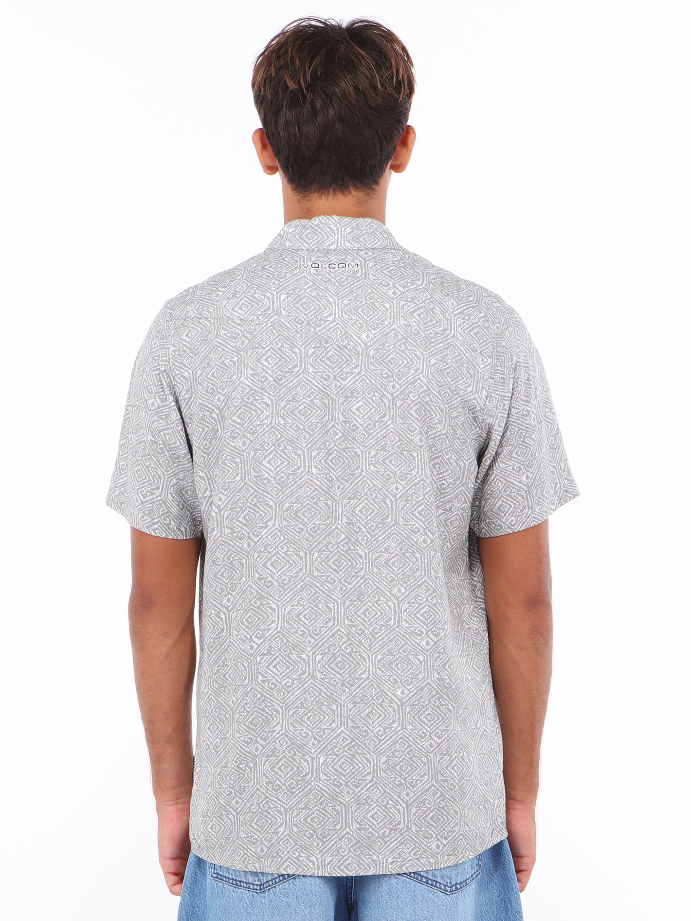Volcom Throwin Down Short Sleeve Shirt - White Print