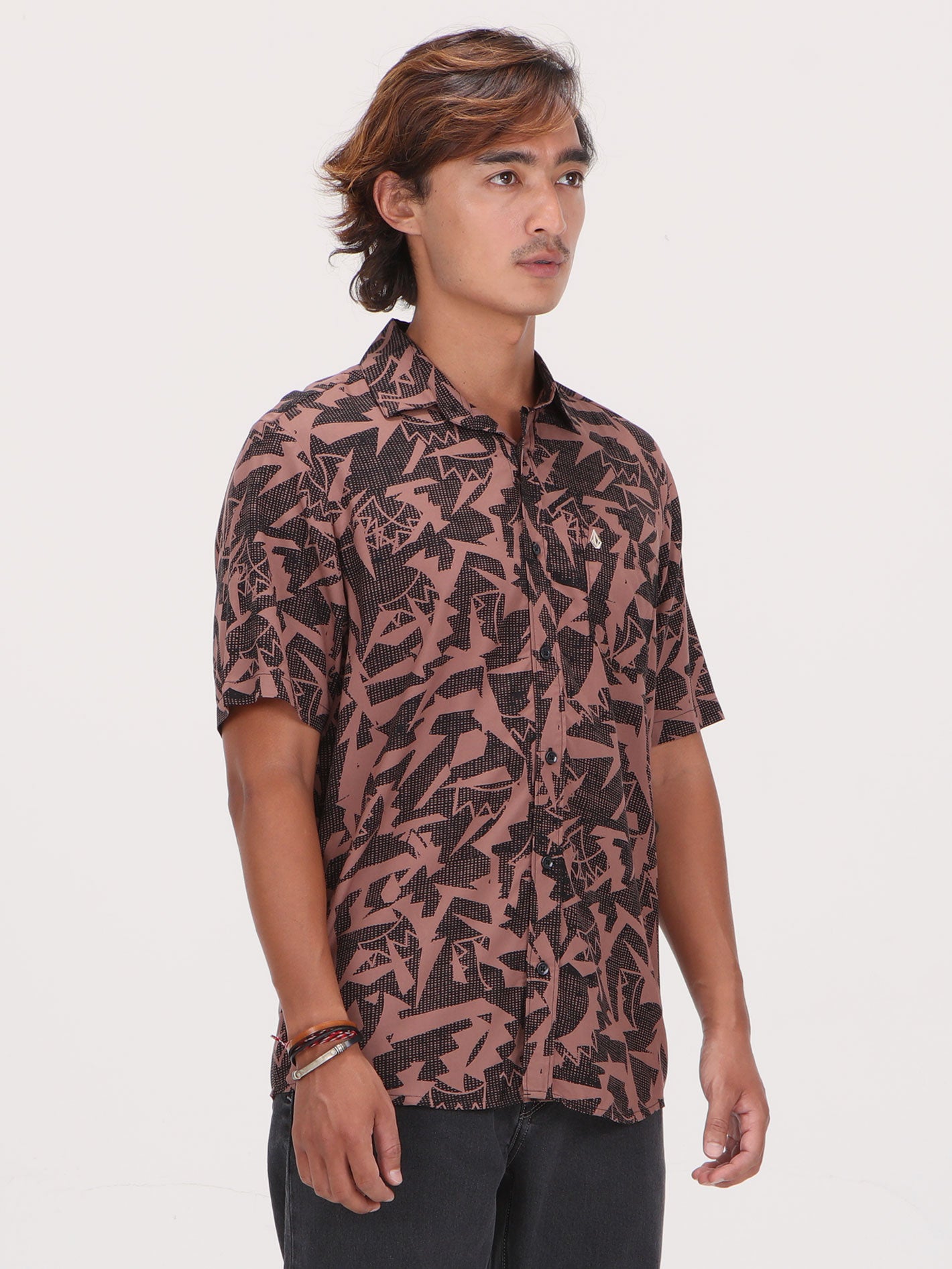 Volcom Sharkbites Short Sleeve Shirt - Nutmeg