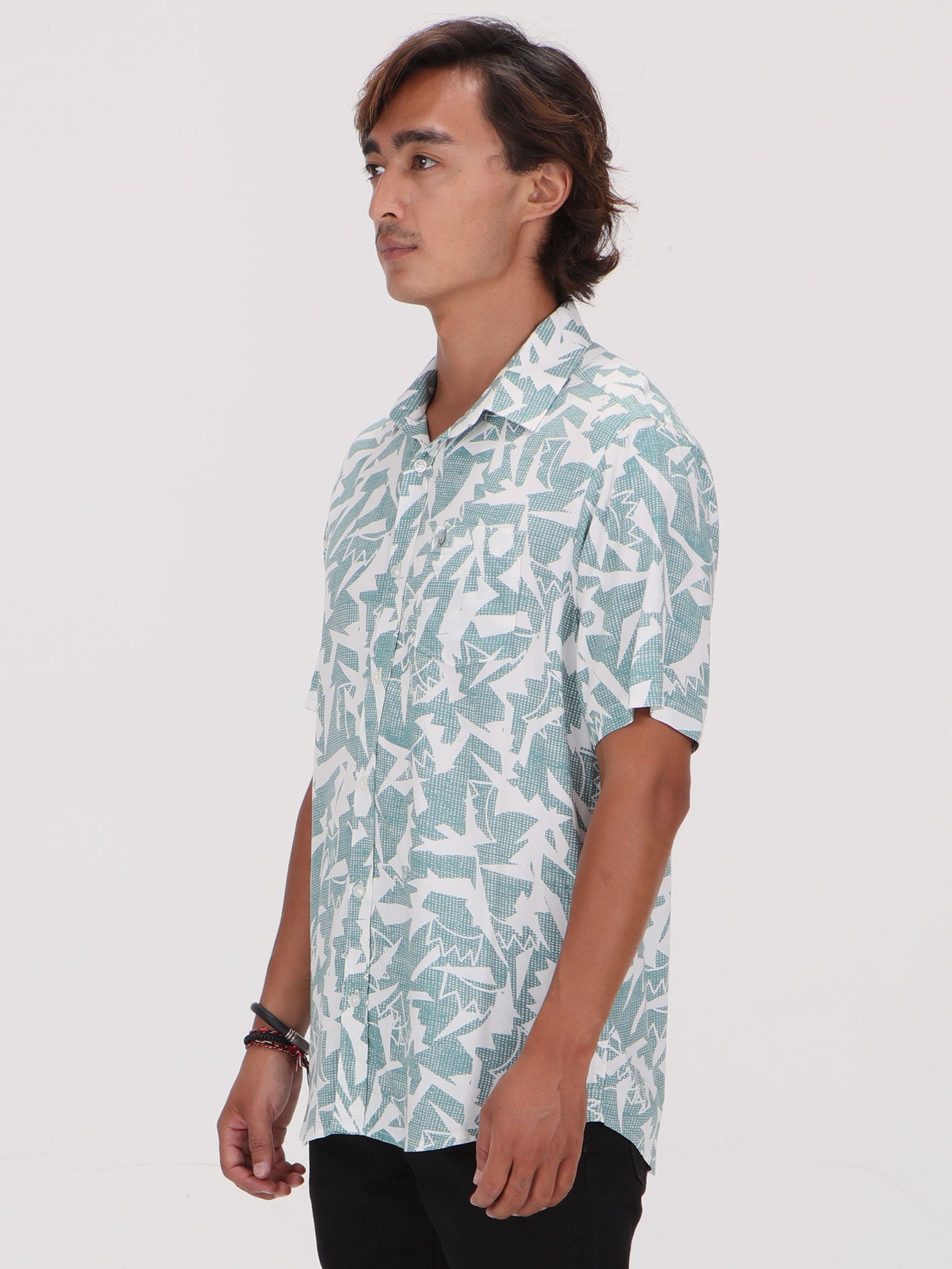 Volcom Sharkbites Short Sleeve Shirt - Petrol