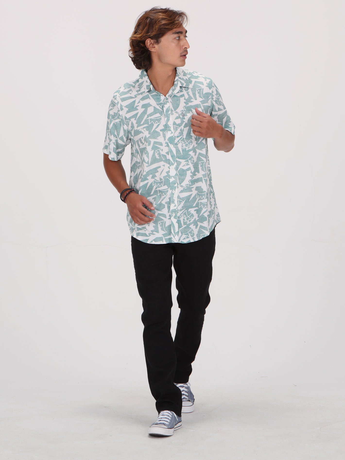 Volcom Sharkbites Short Sleeve Shirt - Petrol