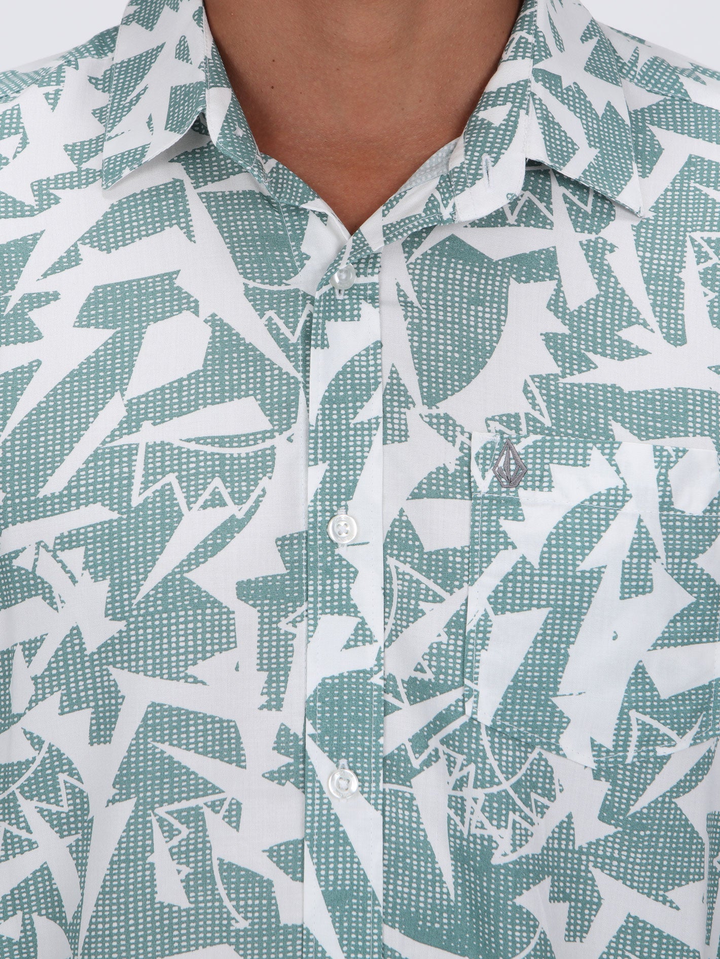 Volcom Sharkbites Short Sleeve Shirt - Petrol