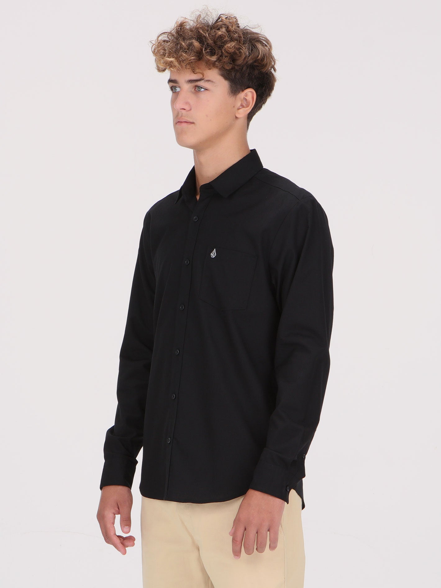 Volcom Beckett Oxford 2 Long Sleeve Shirt - Black