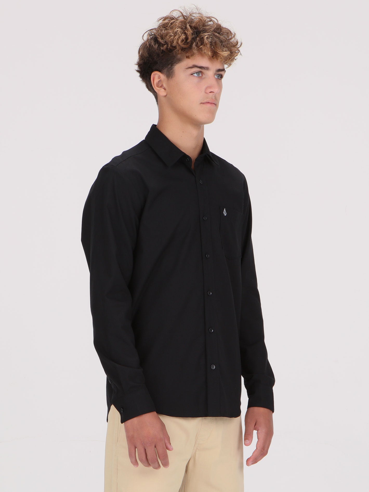 Volcom Beckett Oxford 2 Long Sleeve Shirt - Black