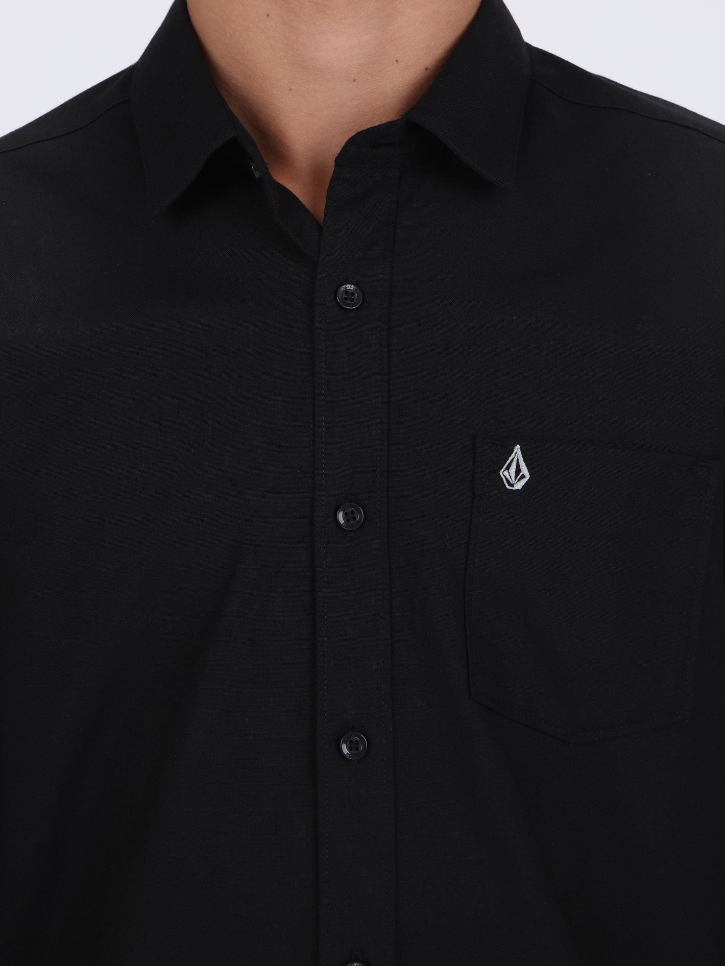 Volcom Beckett Oxford 2 Long Sleeve Shirt - Black