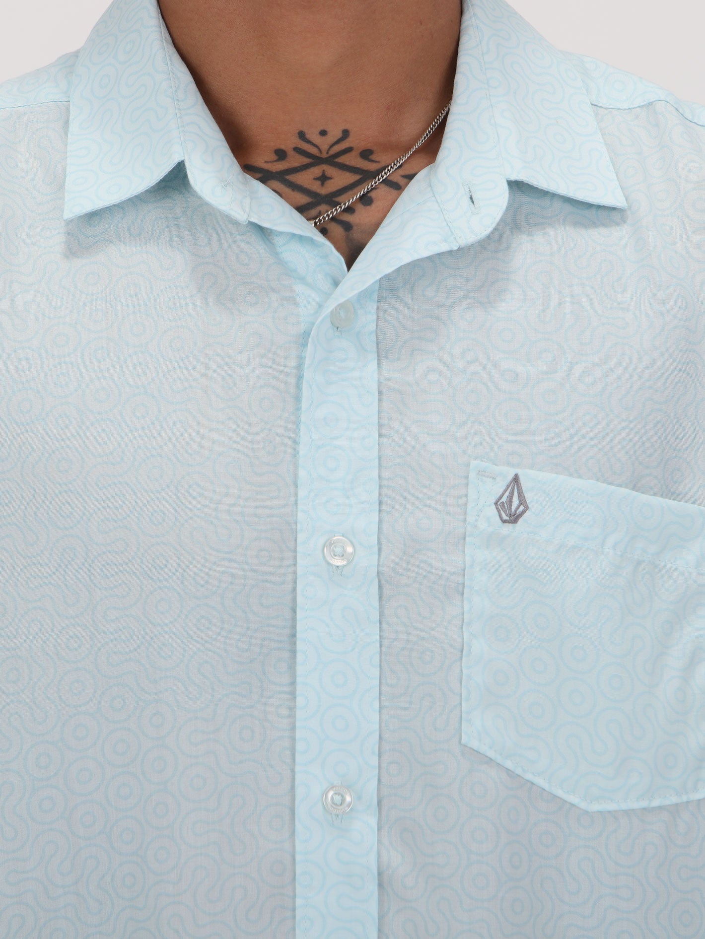 Volcom Muster Short Sleeve Shirt - Light Sea Blue