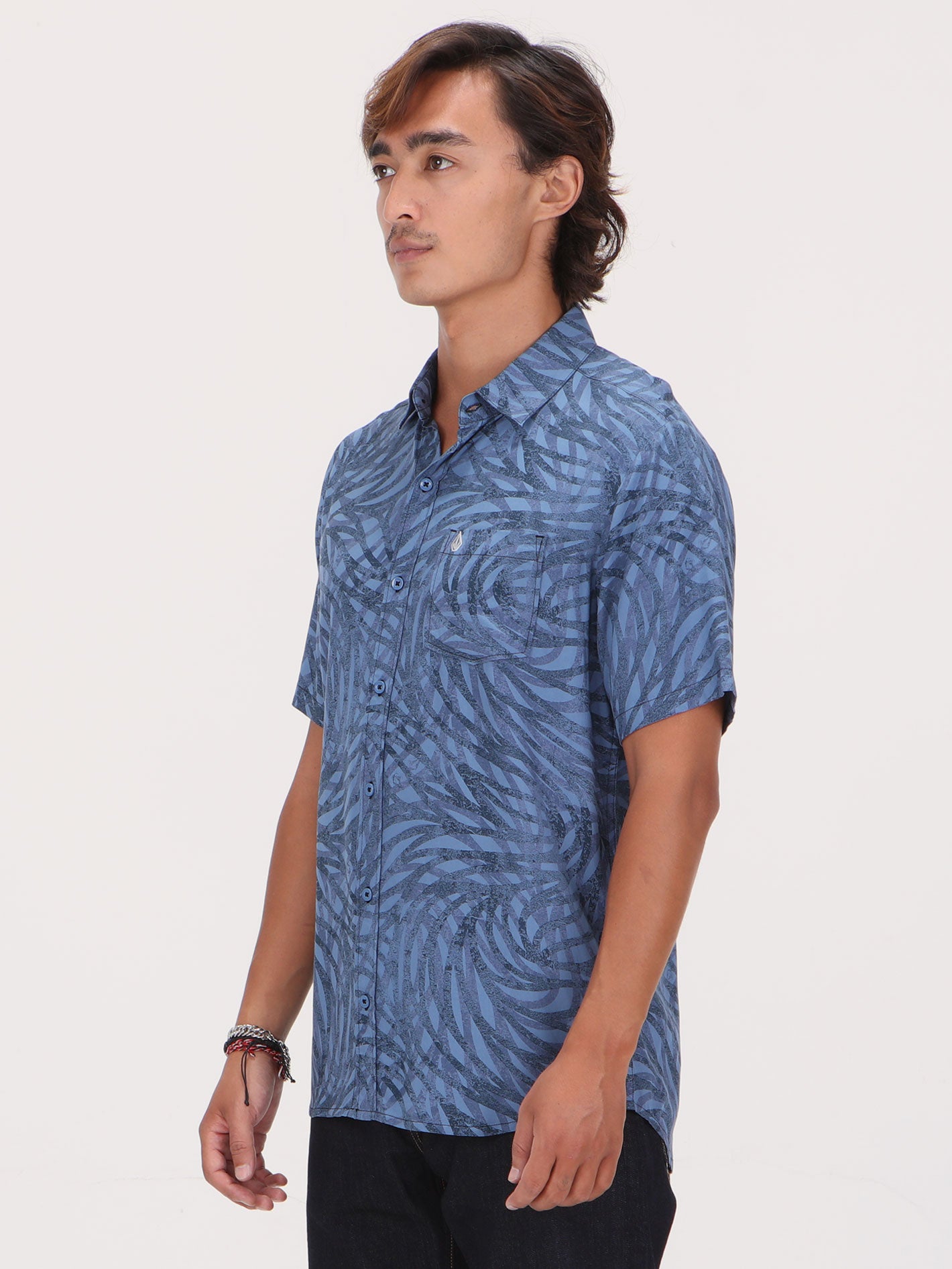 Volcom Equal Short Sleeve Shirt - Blueberry