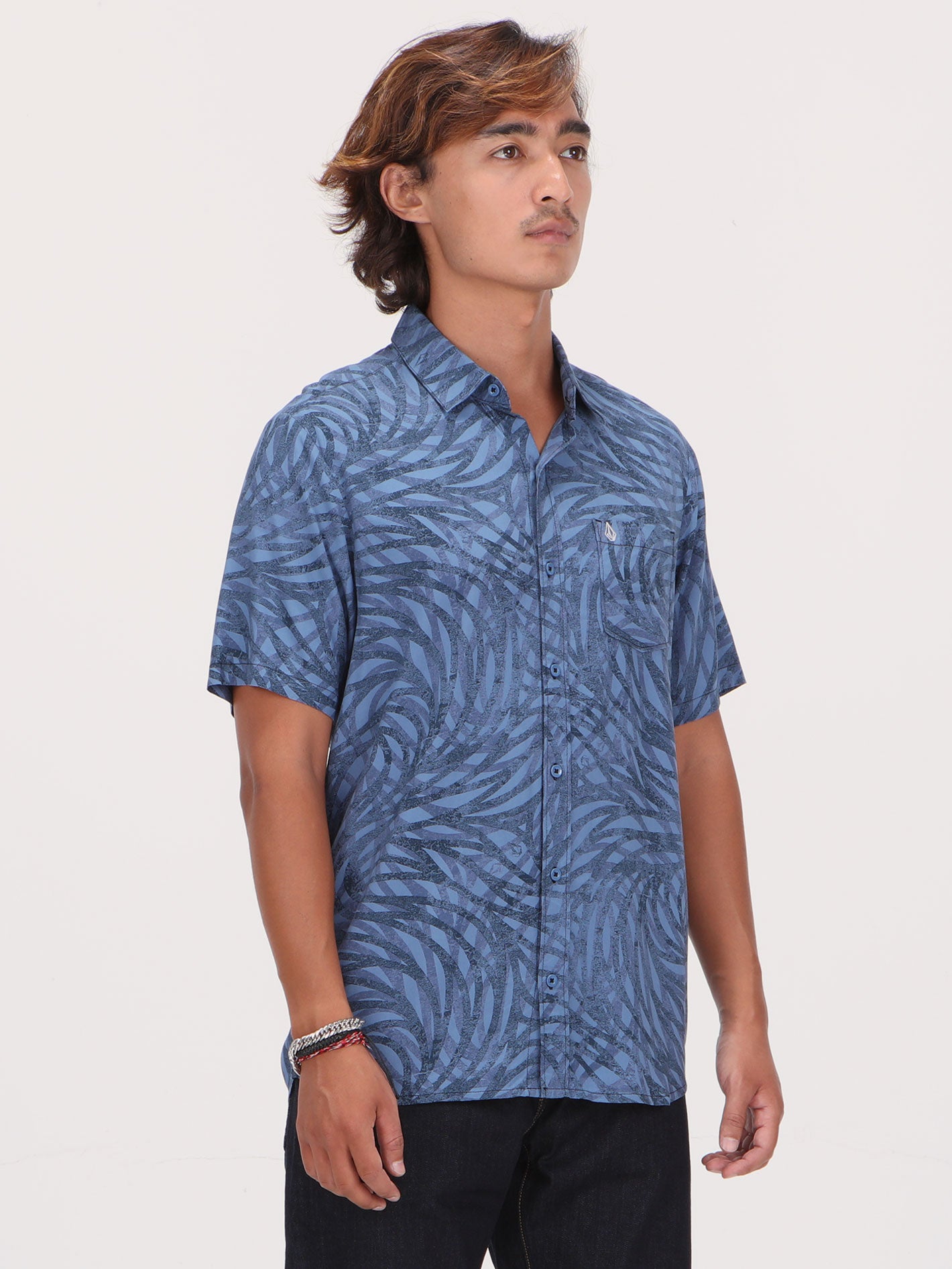 Volcom Equal Short Sleeve Shirt - Blueberry
