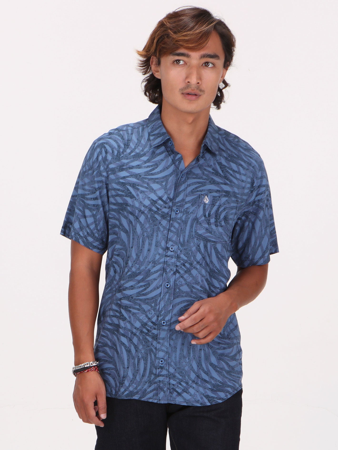 Volcom Equal Short Sleeve Shirt - Blueberry