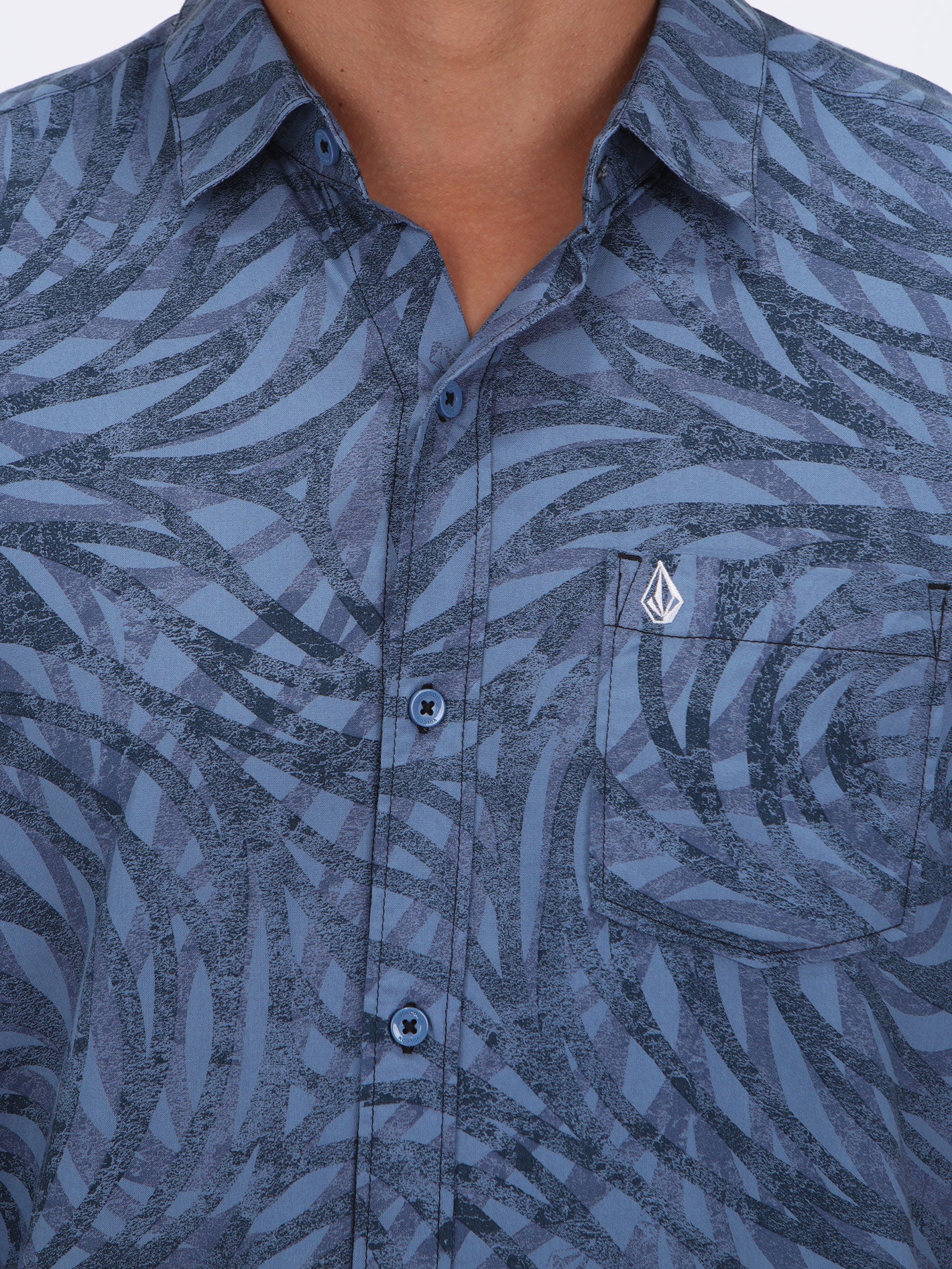 Volcom Equal Short Sleeve Shirt - Blueberry