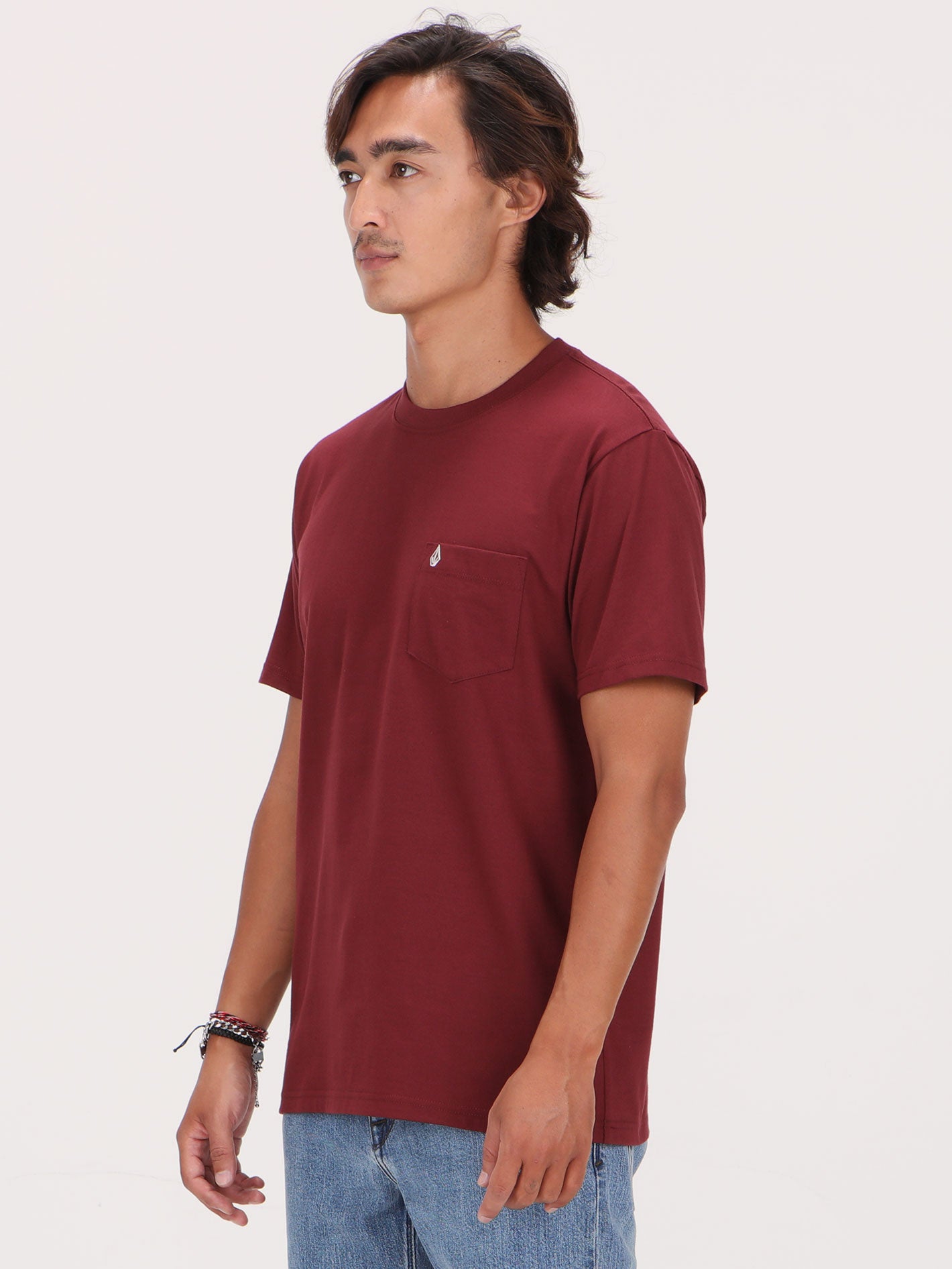 Volcom Solid Pocket Tee - Merlot