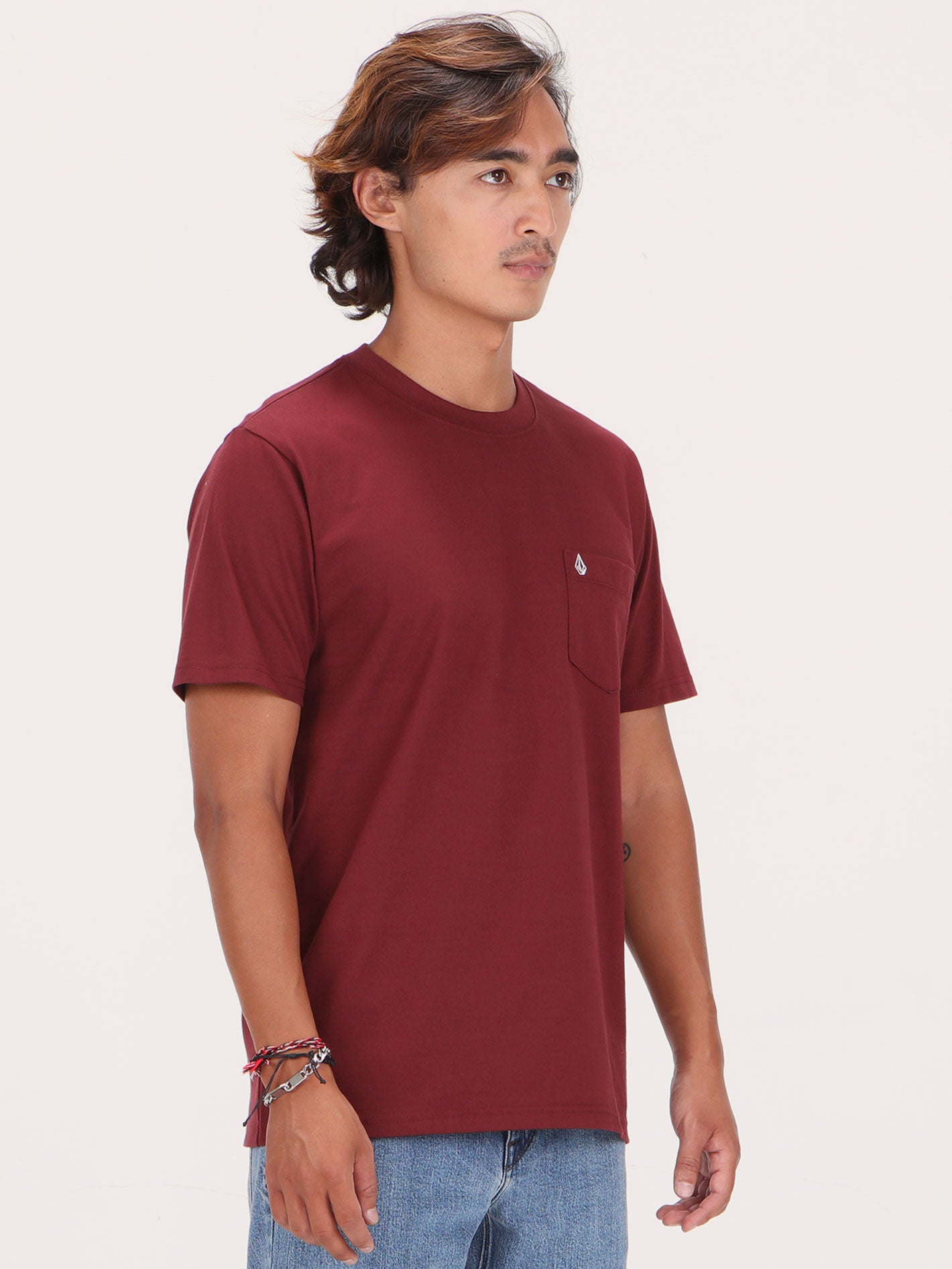 Volcom Solid Pocket Tee - Merlot