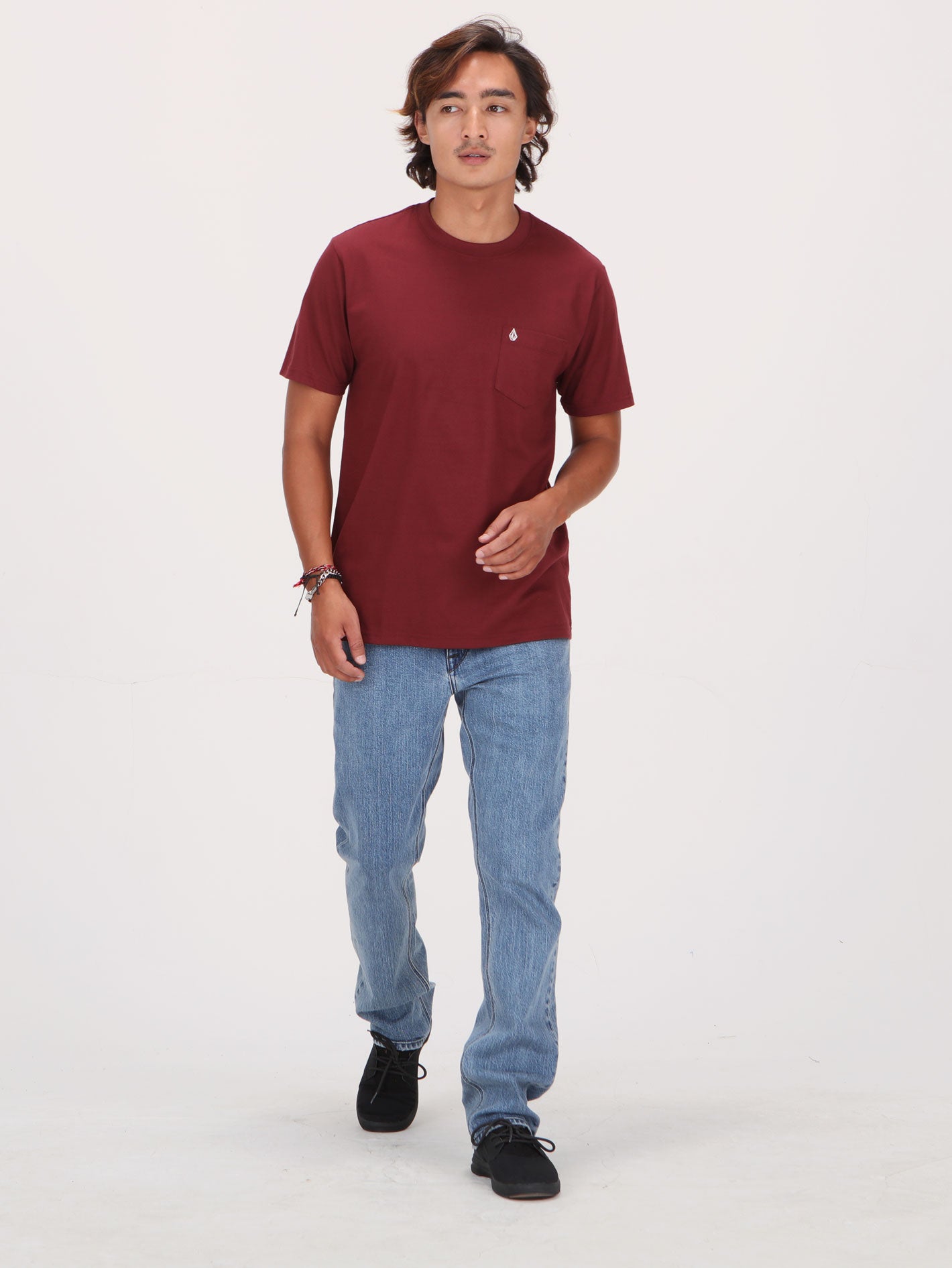 Volcom Solid Pocket Tee - Merlot