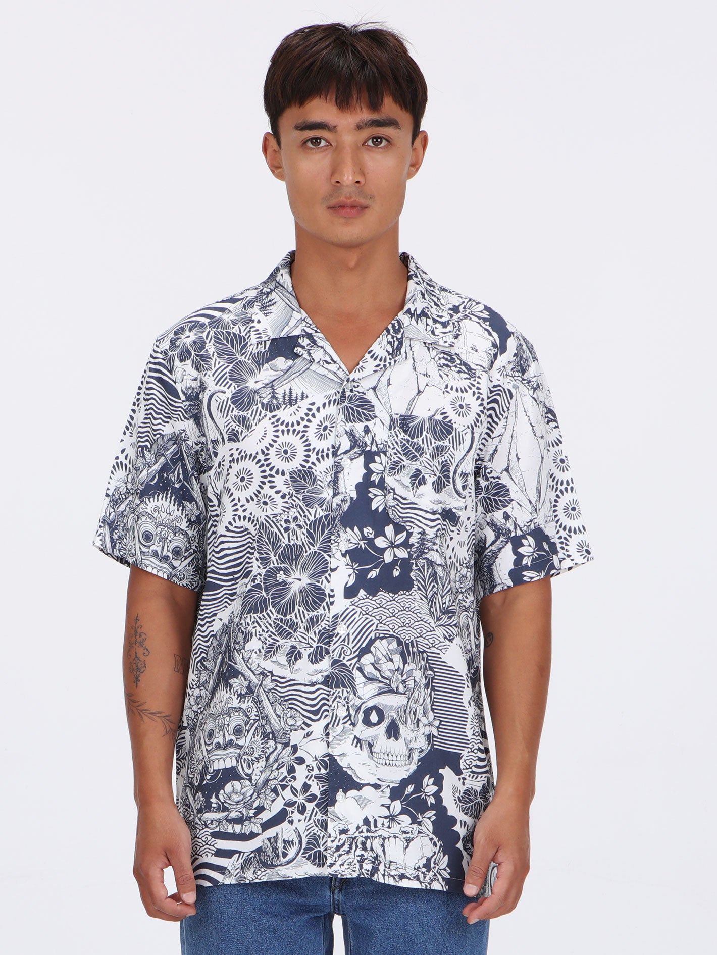 Volcom Bali Collage Shirt - Blue Mirage