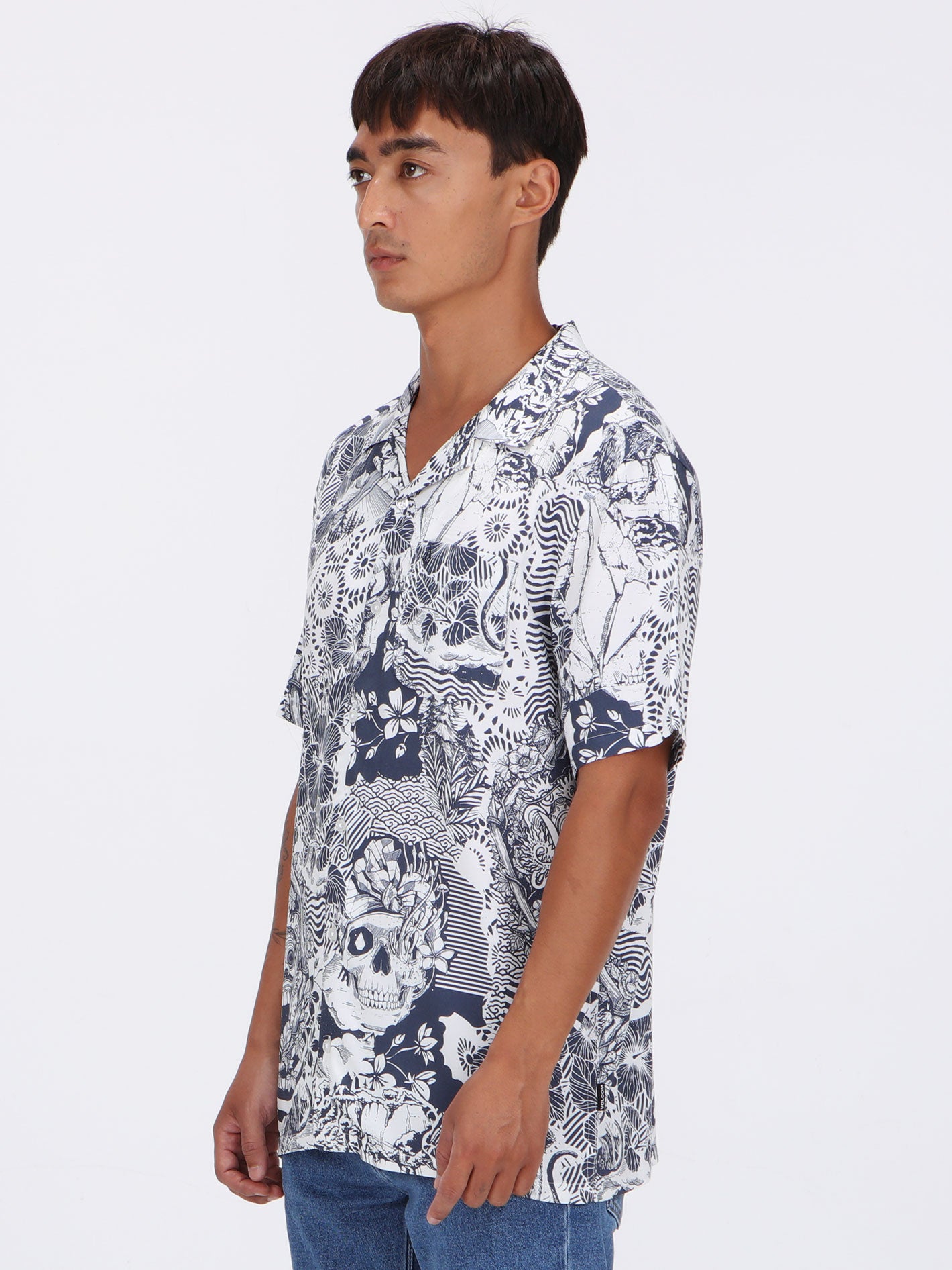 Volcom Bali Collage Shirt - Blue Mirage