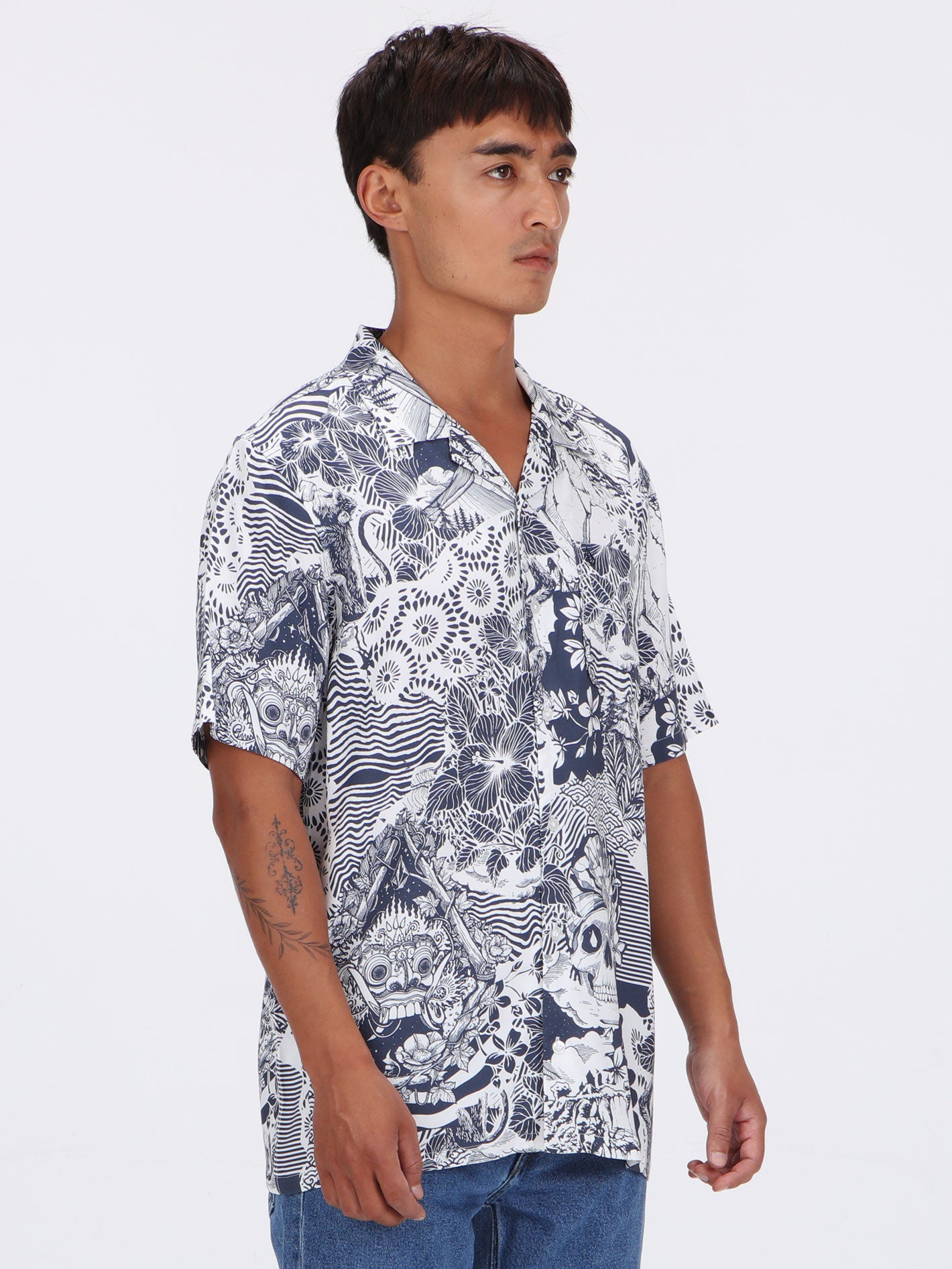 Volcom Bali Collage Shirt - Blue Mirage