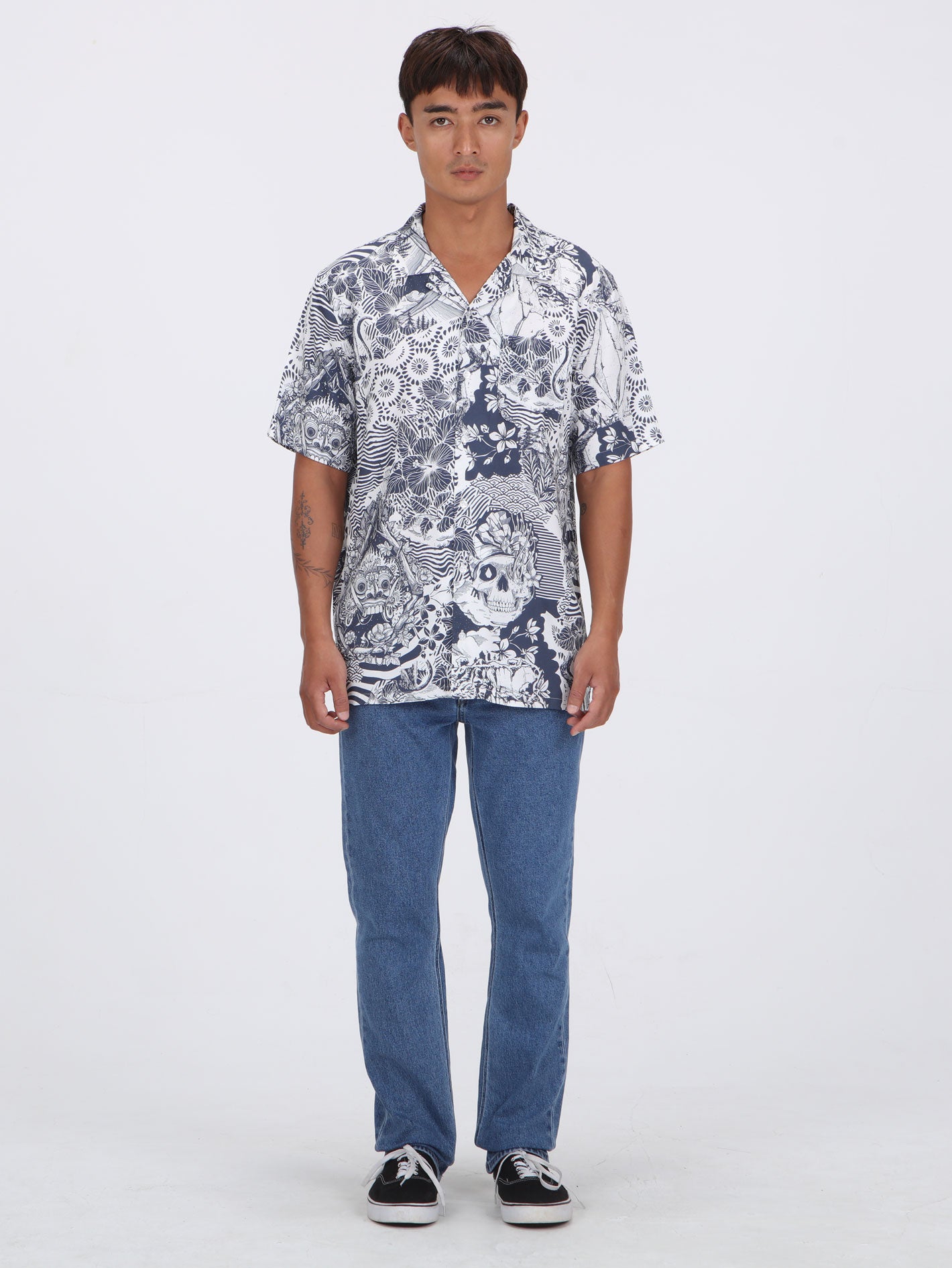 Volcom Bali Collage Shirt - Blue Mirage
