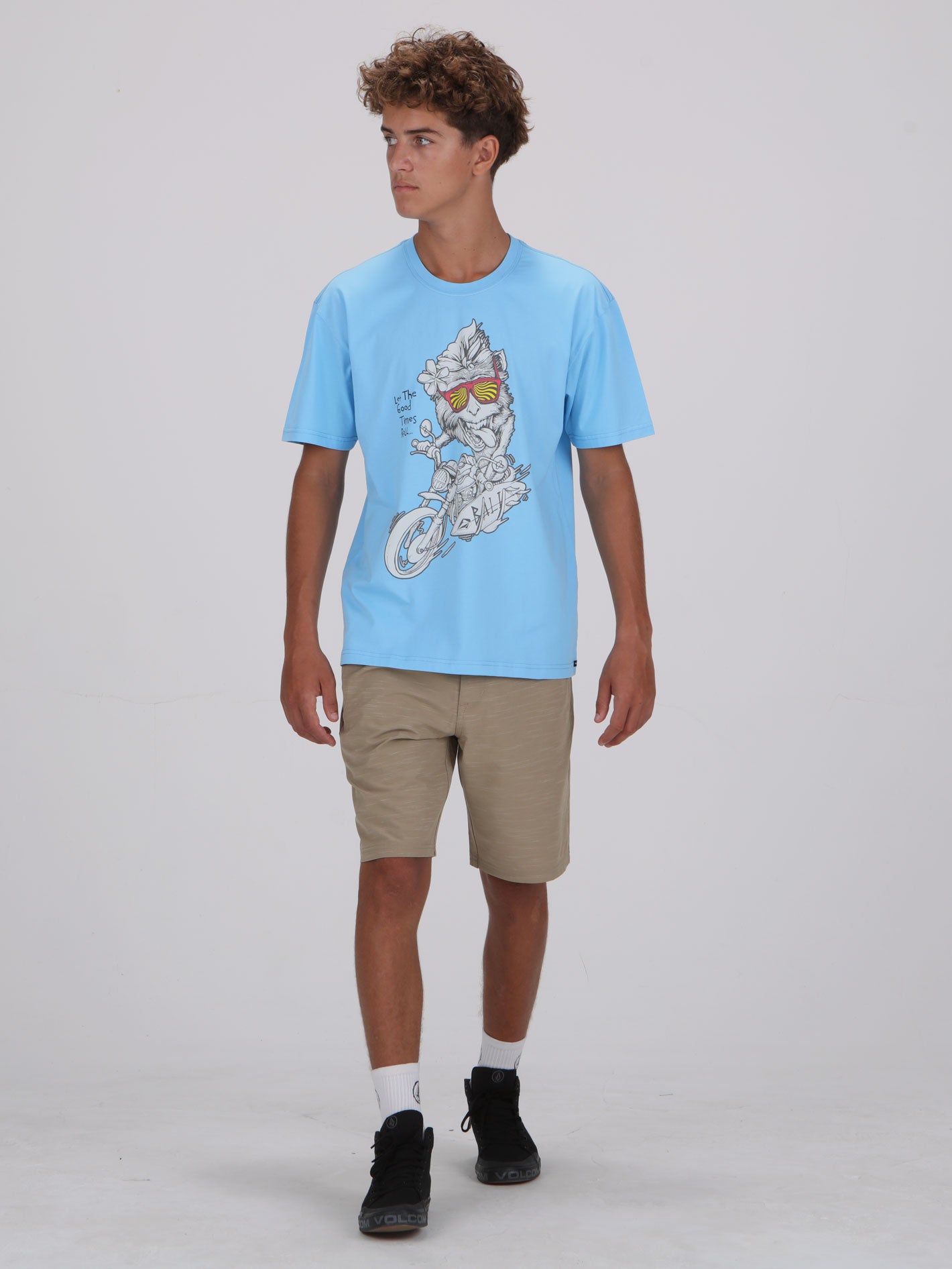 Volcom Monkey Rider Tee - Tropical Blue