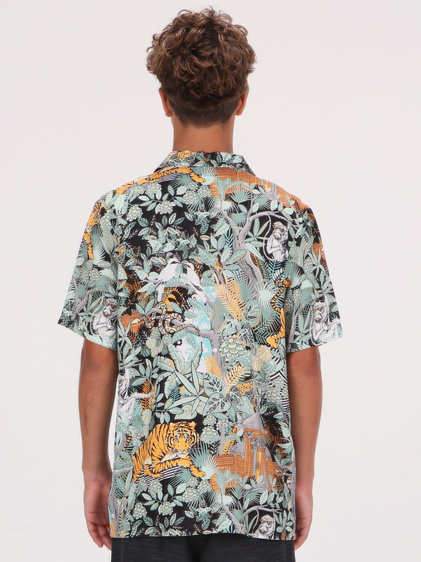 Volcom Bali Forest Shirt - Black Combo
