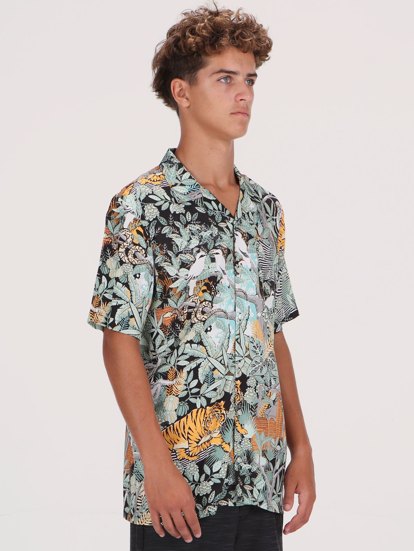 Volcom Bali Forest Shirt - Black Combo