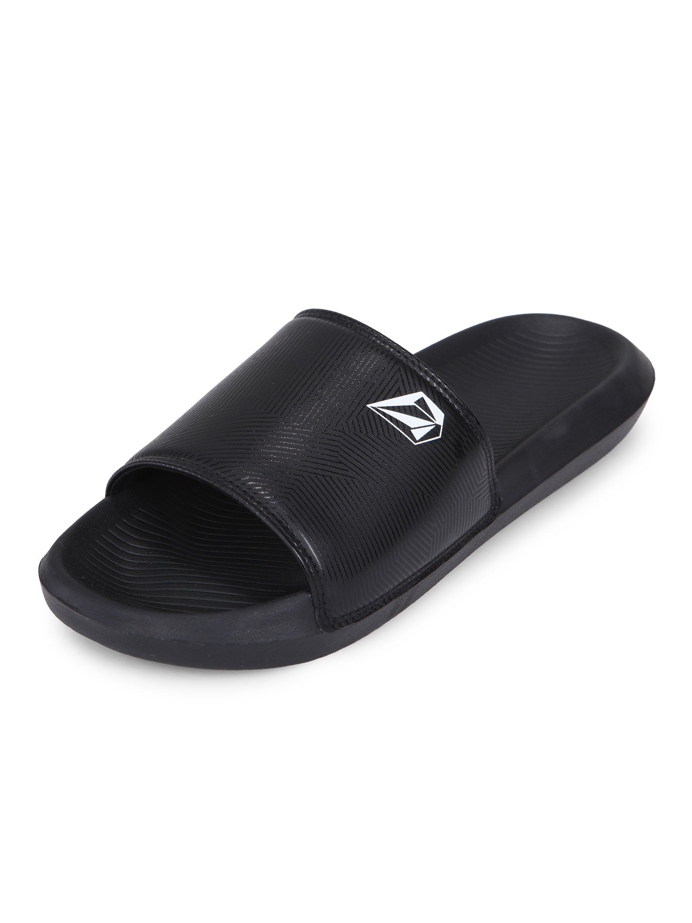 Volcom Geoprint Slider Sandals - Black