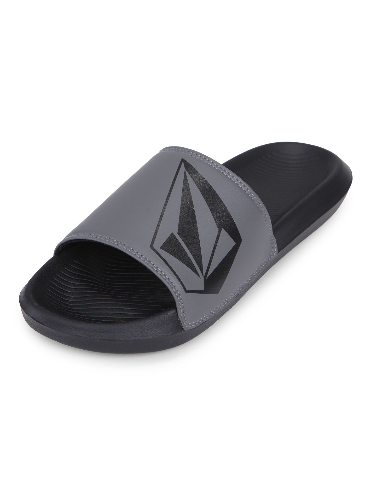 Volcom Bigotone Slider Sandals - Black Grey