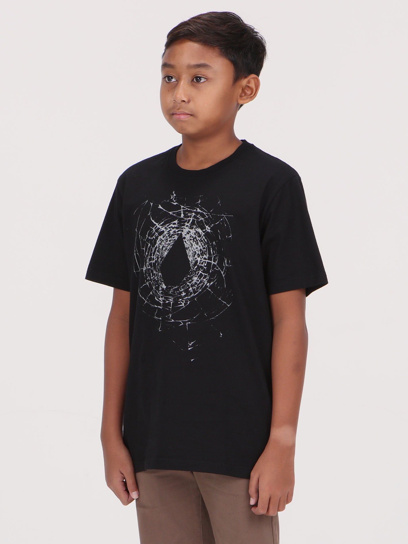 Volcom Big Boys Cracked Stone Tee - Black