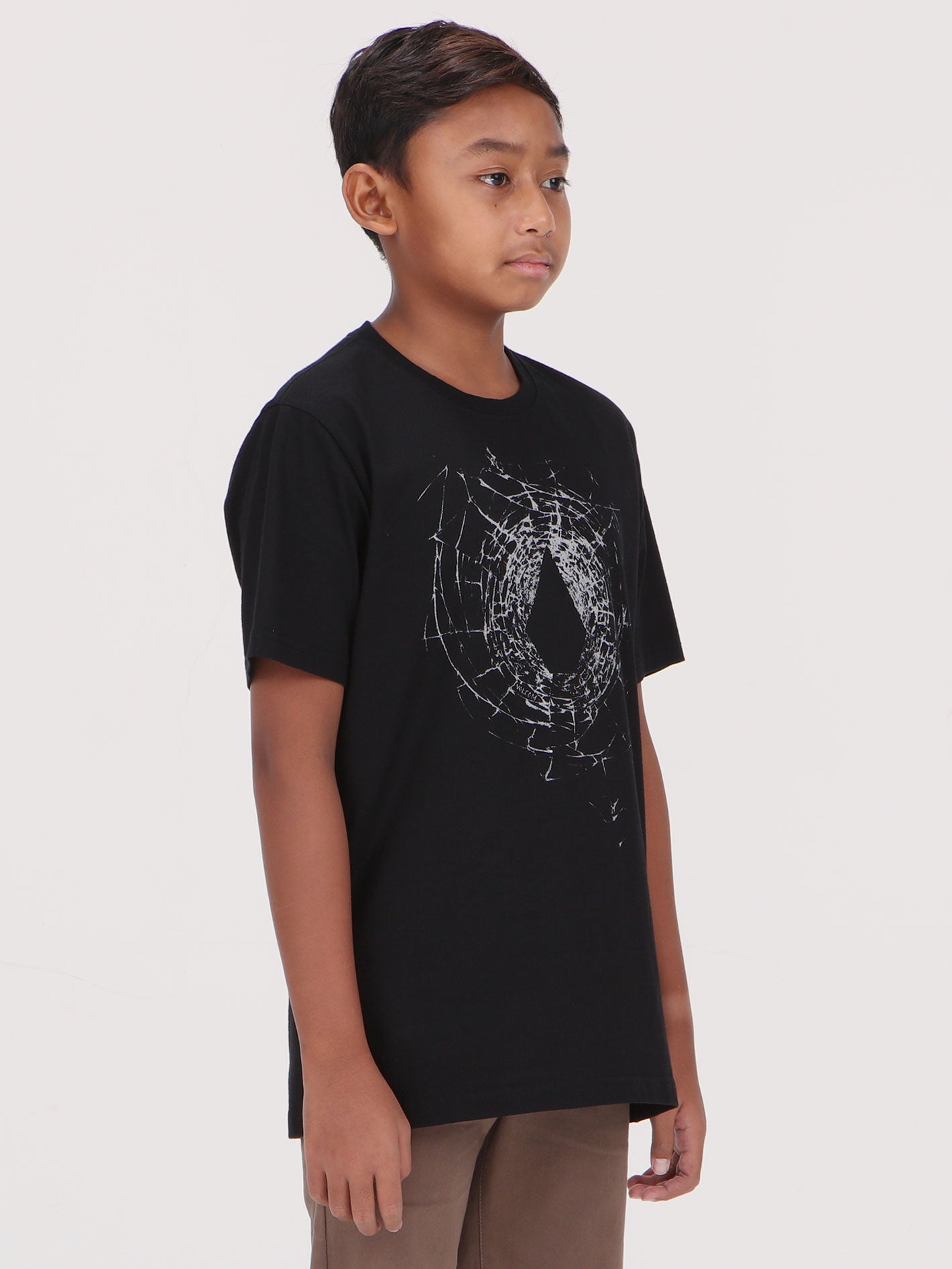 Volcom Big Boys Cracked Stone Tee - Black