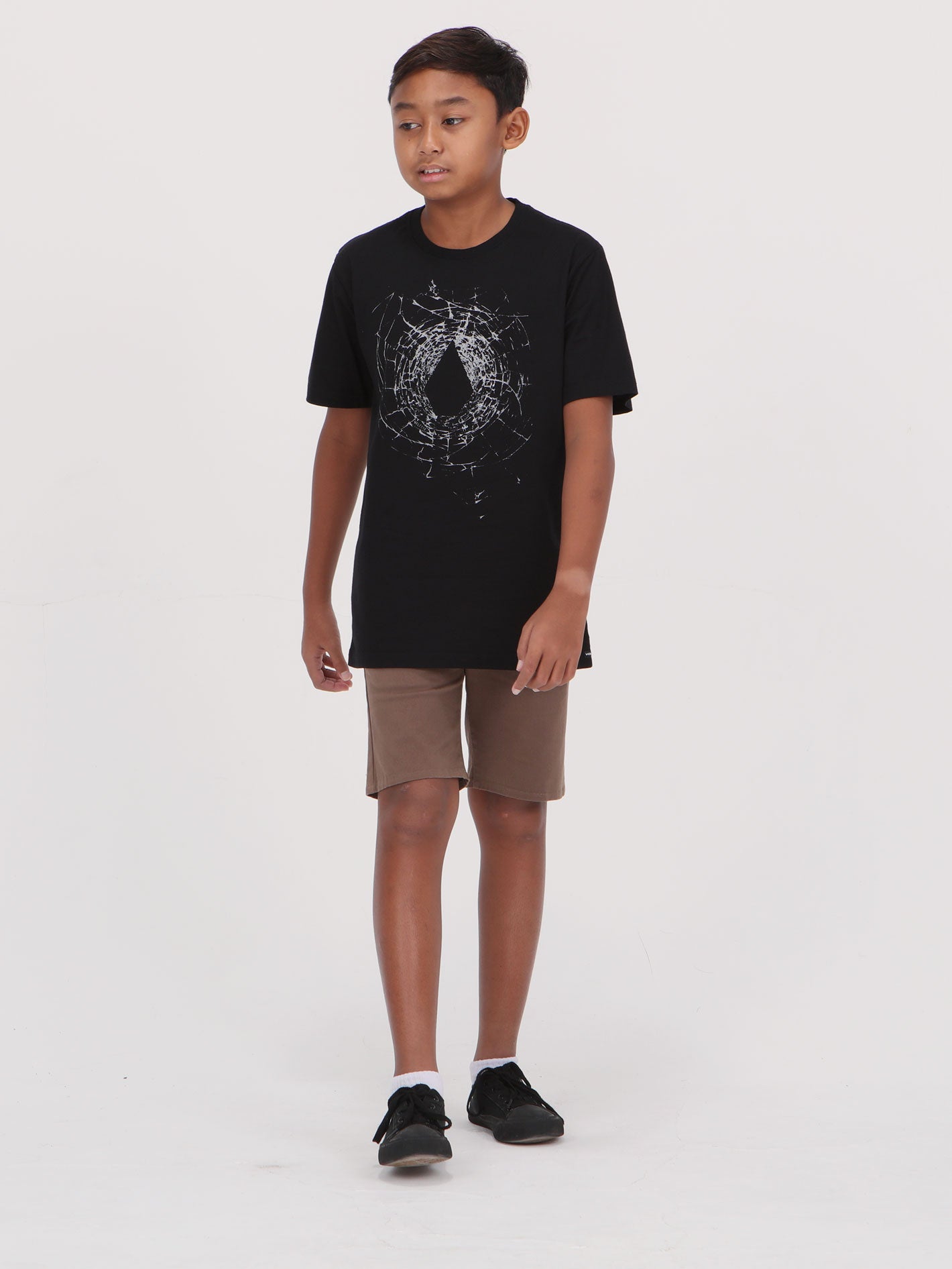 Volcom Big Boys Cracked Stone Tee - Black