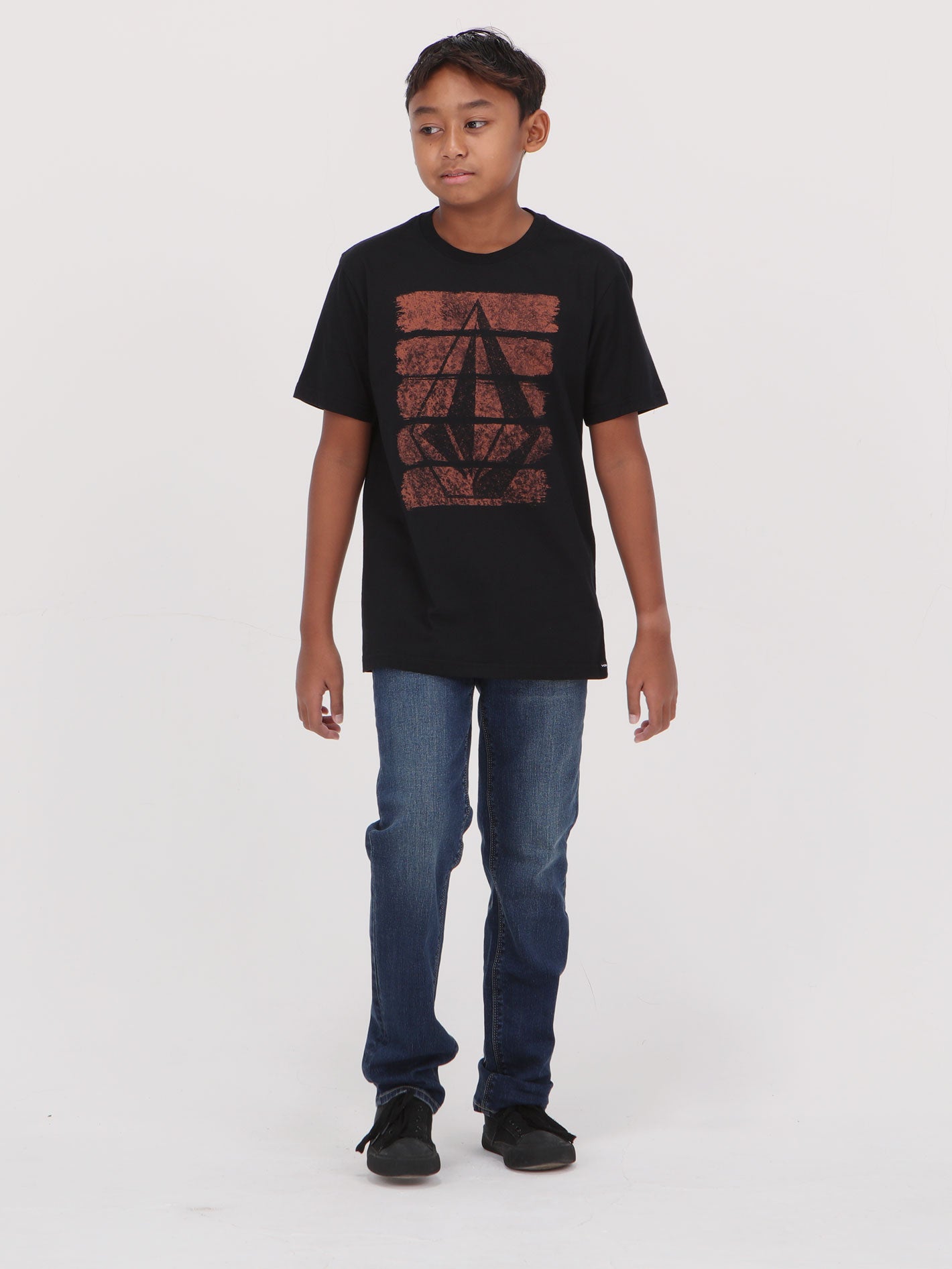 Volcom Big Boys Brush Stroke Tee - Black
