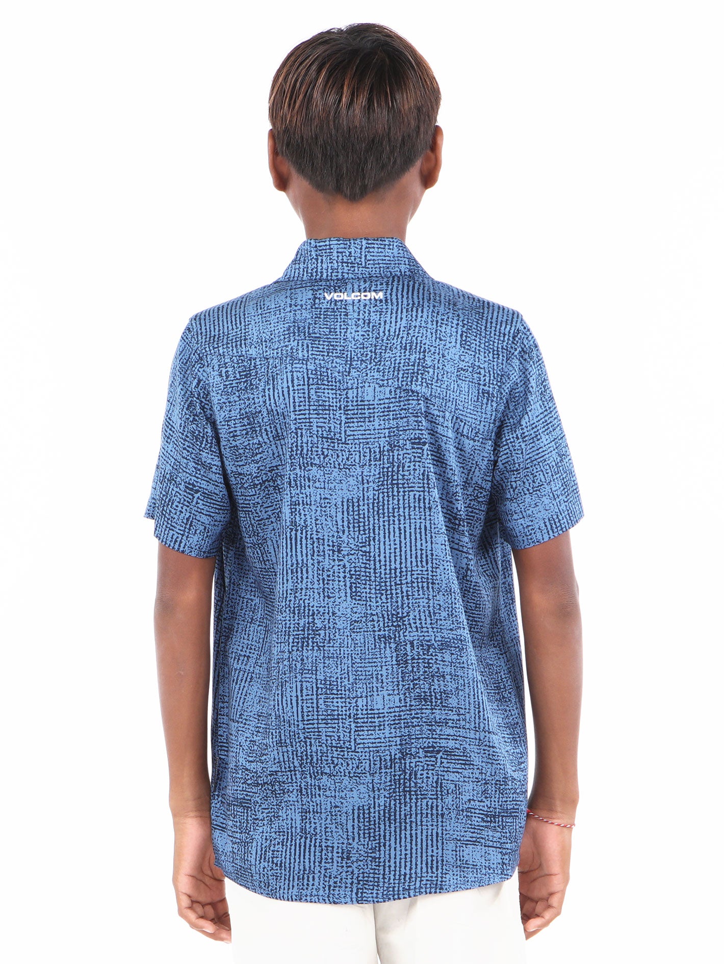 Volcom Big Boys Grainny Short Sleeve Shirt - Blueberry