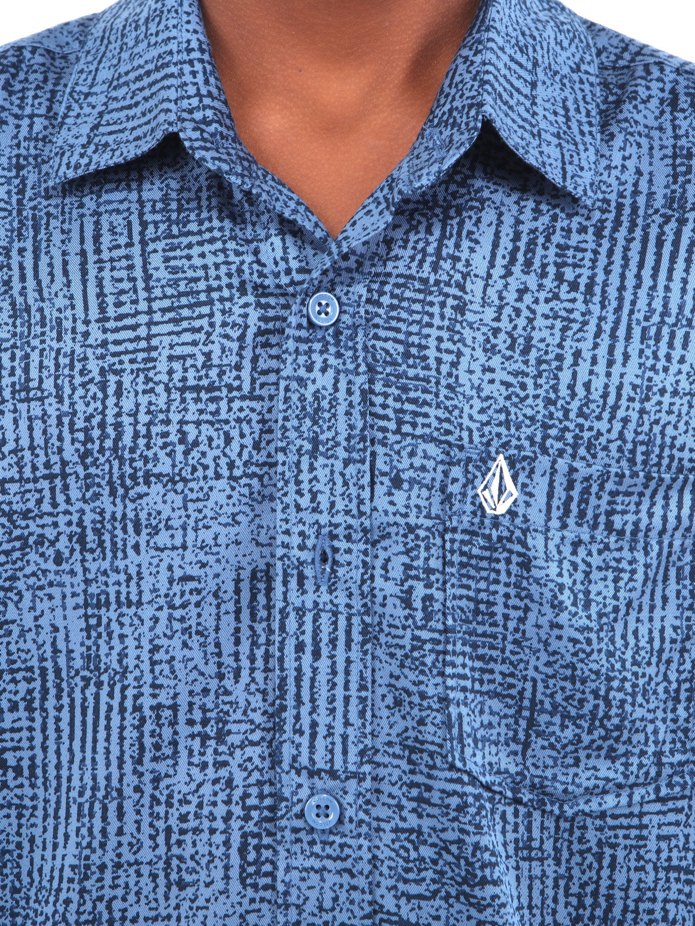 Volcom Big Boys Grainny Short Sleeve Shirt - Blueberry