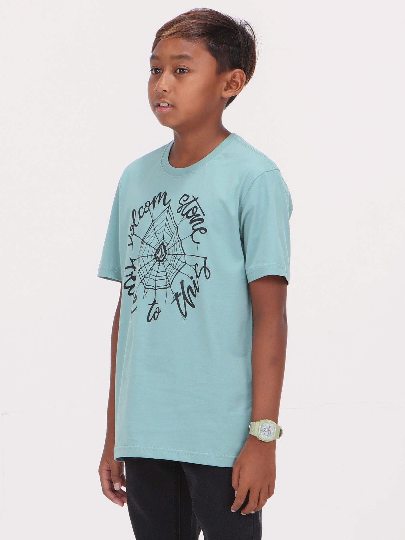 Volcom Big Boys Sticky Web Tee - Petrol