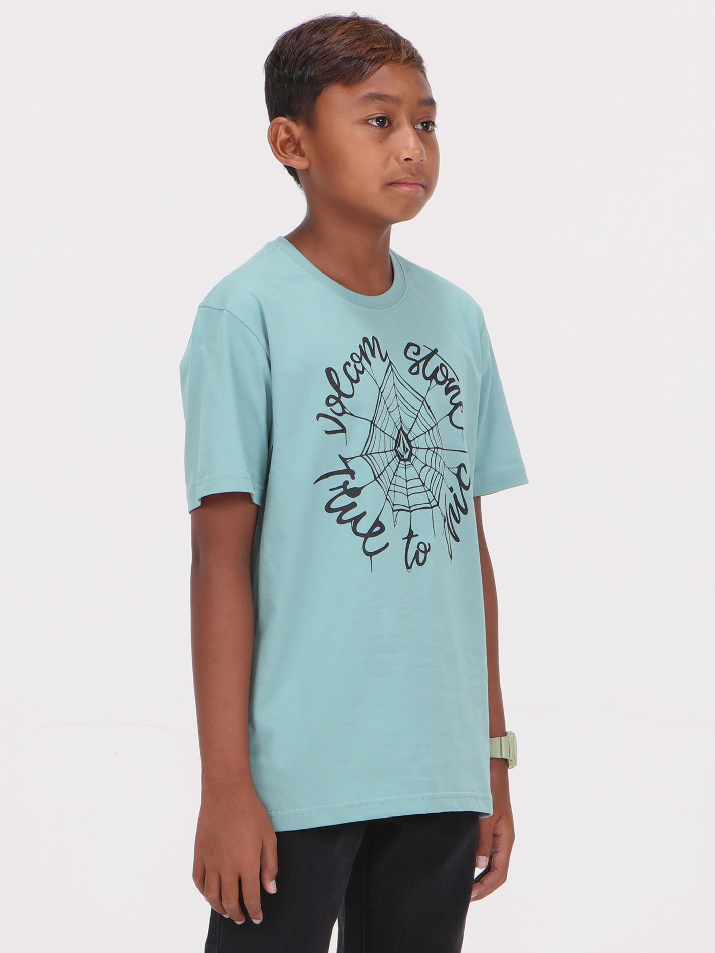 Volcom Big Boys Sticky Web Tee - Petrol