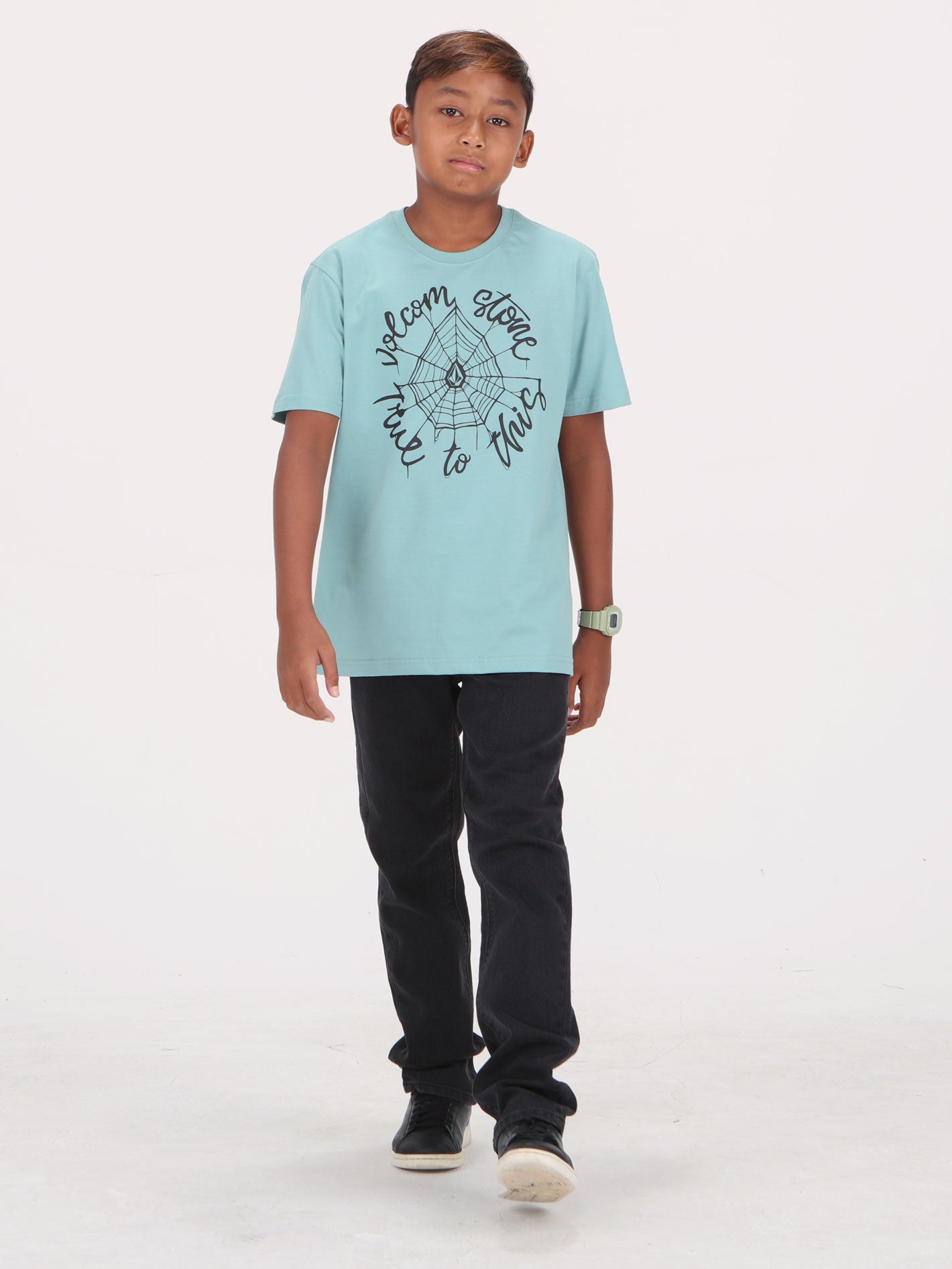 Volcom Big Boys Sticky Web Tee - Petrol