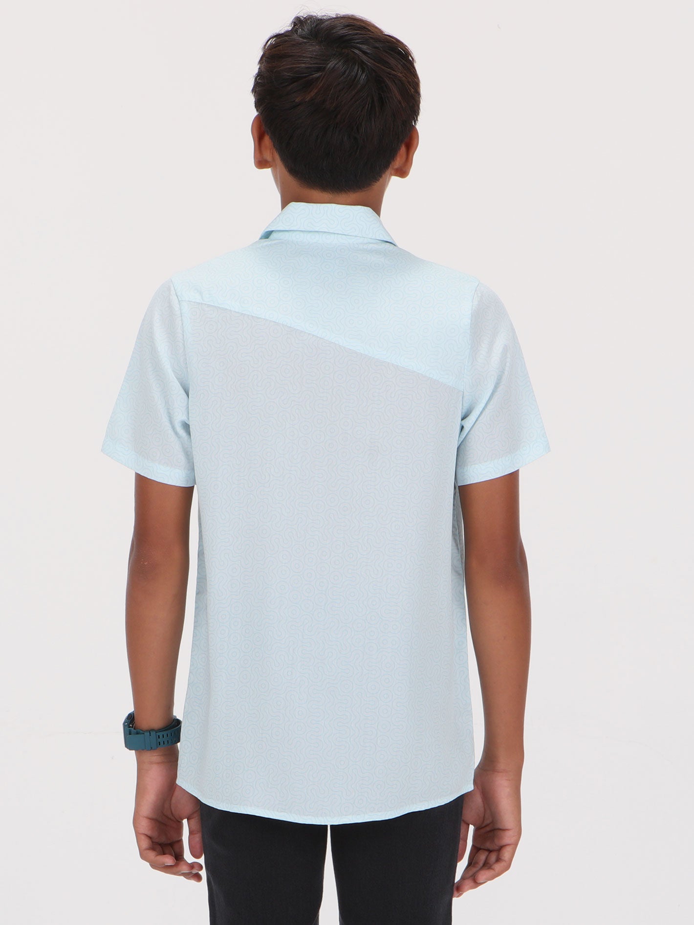 Volcom Big Boys Muster Short Sleeve Shirt - Light Sea Blue