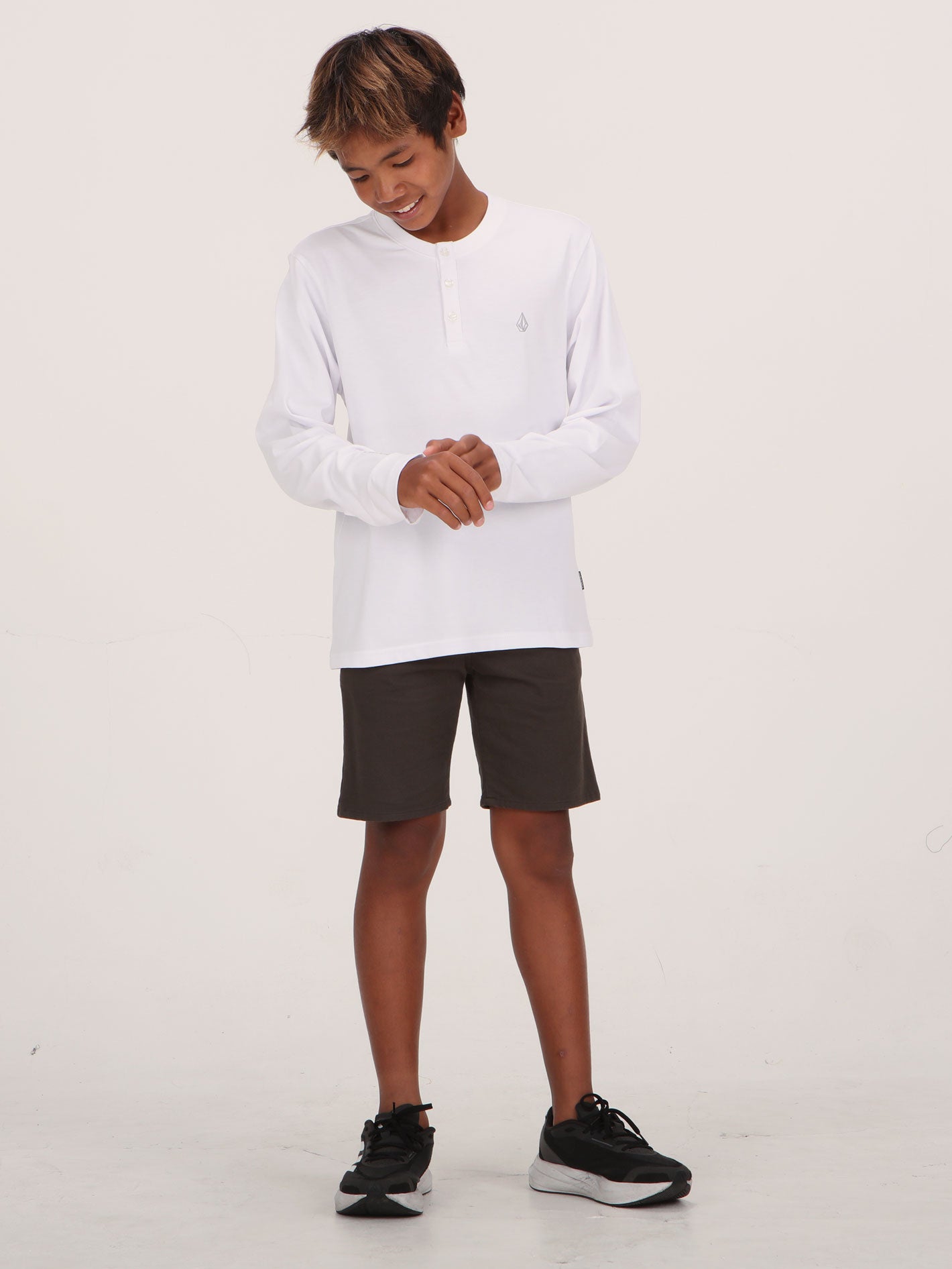 Volcom Big Boys Moulder Long Sleeve Top - White