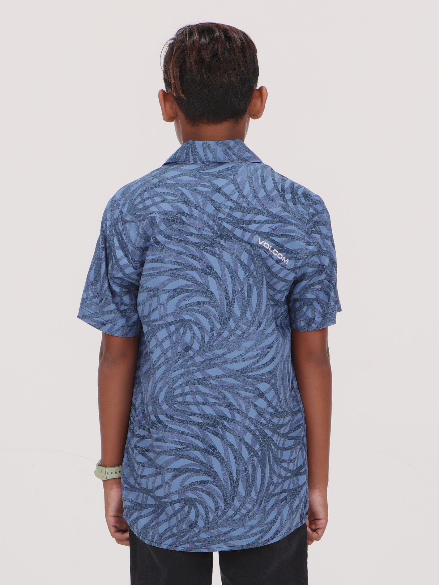 Volcom Big Boys Equal Short Sleeve Shirt - Blueberry