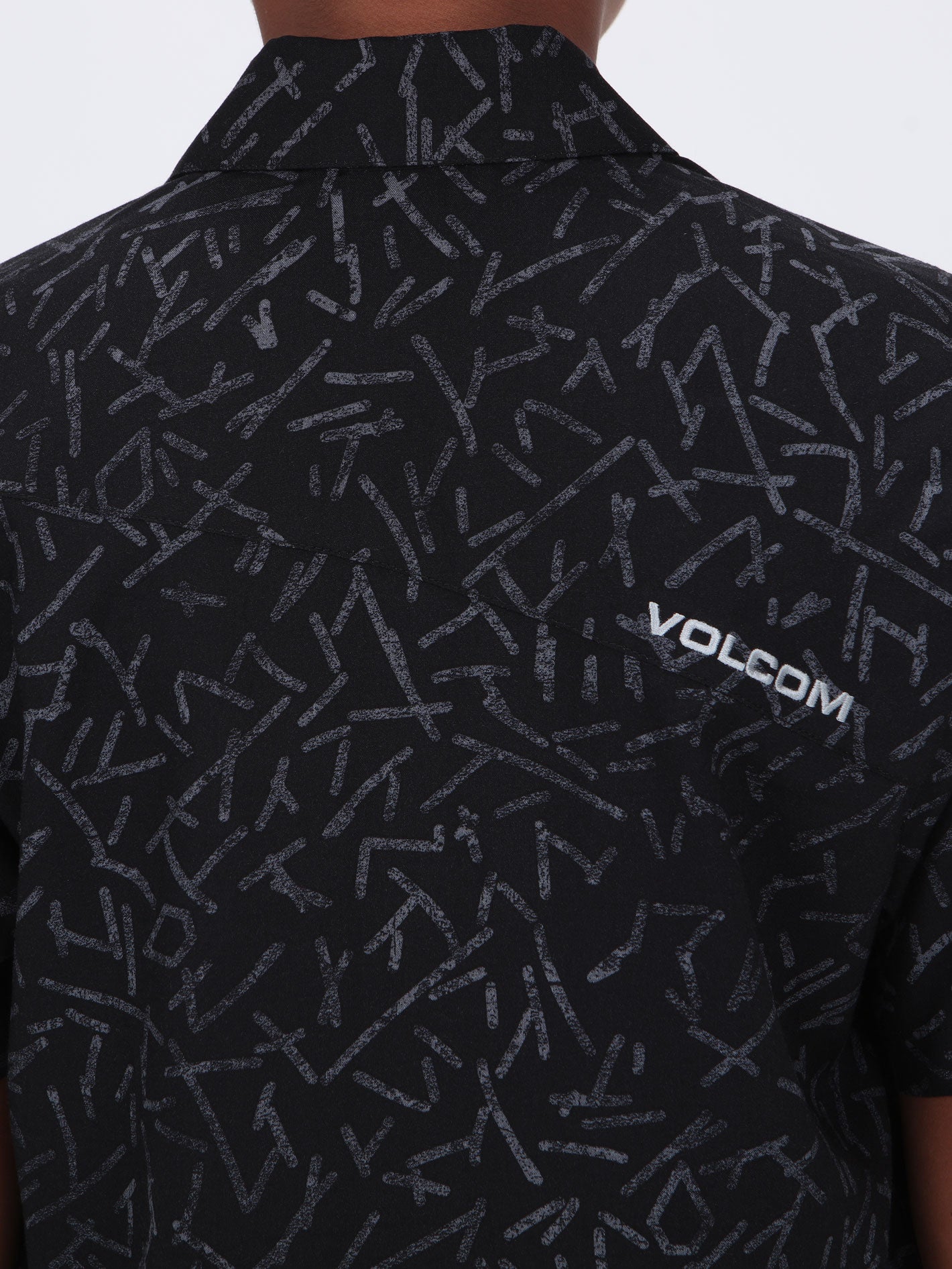 Volcom Big Boys Gusto Short Sleeve Shirt - Black