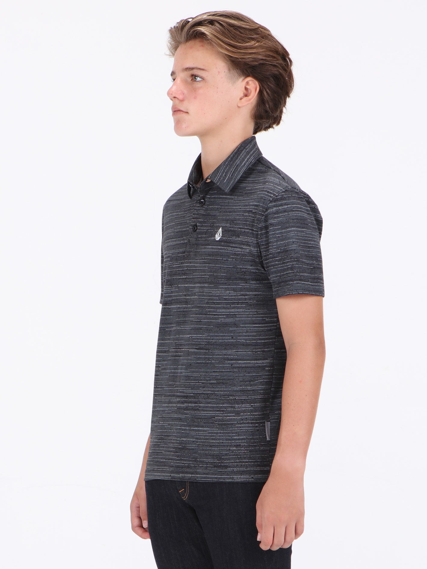 Volcom Big Boys Warp Factor Polo  - Black