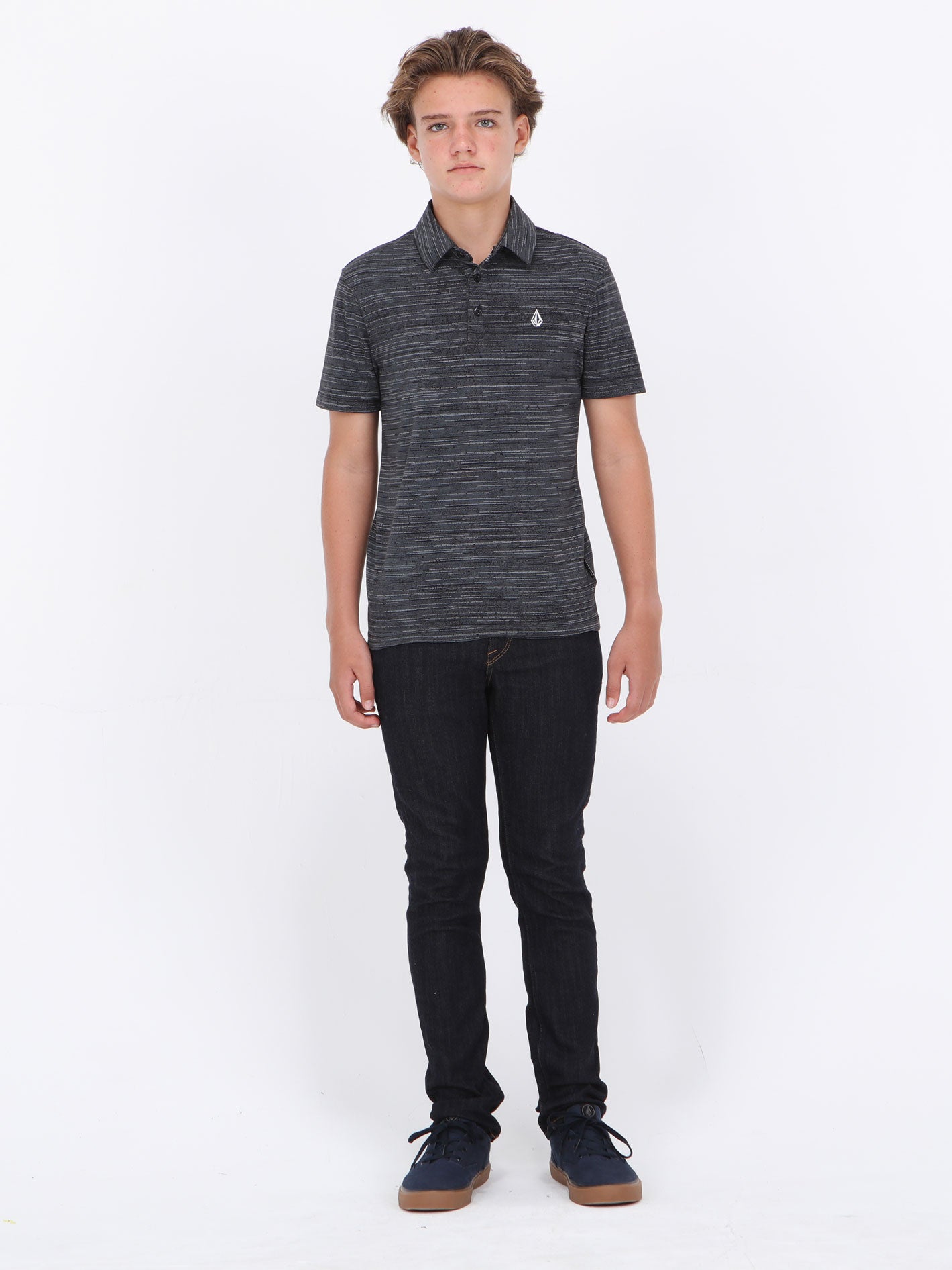 Volcom Big Boys Warp Factor Polo  - Black