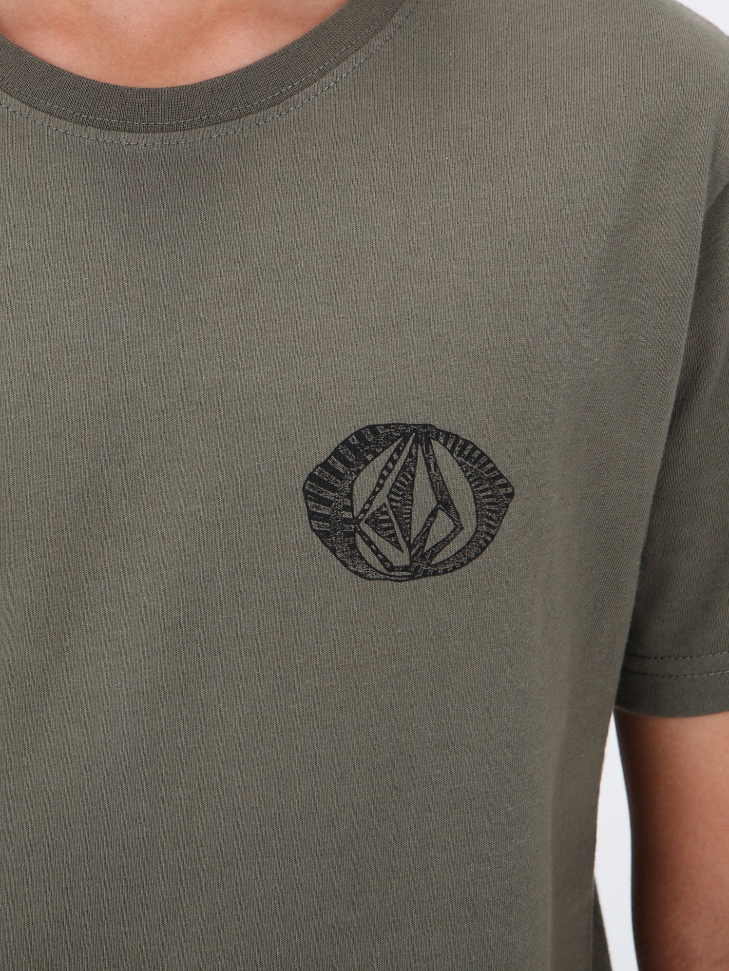 Volcom Big Boys Scramble Stone Tee - Dusty Olive