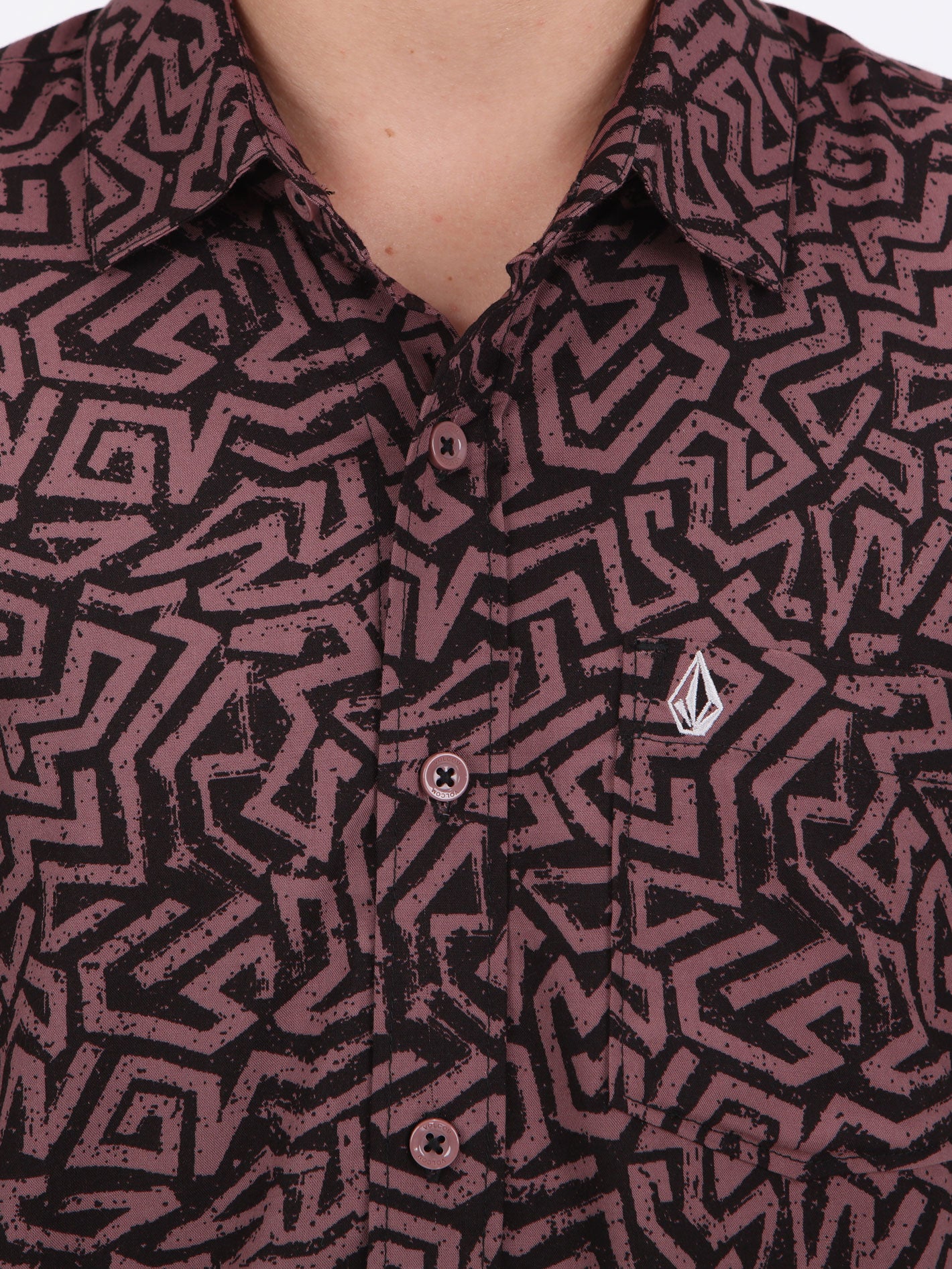 Volcom Big Boys Weave Short Sleeve Shirt - Pist Punch