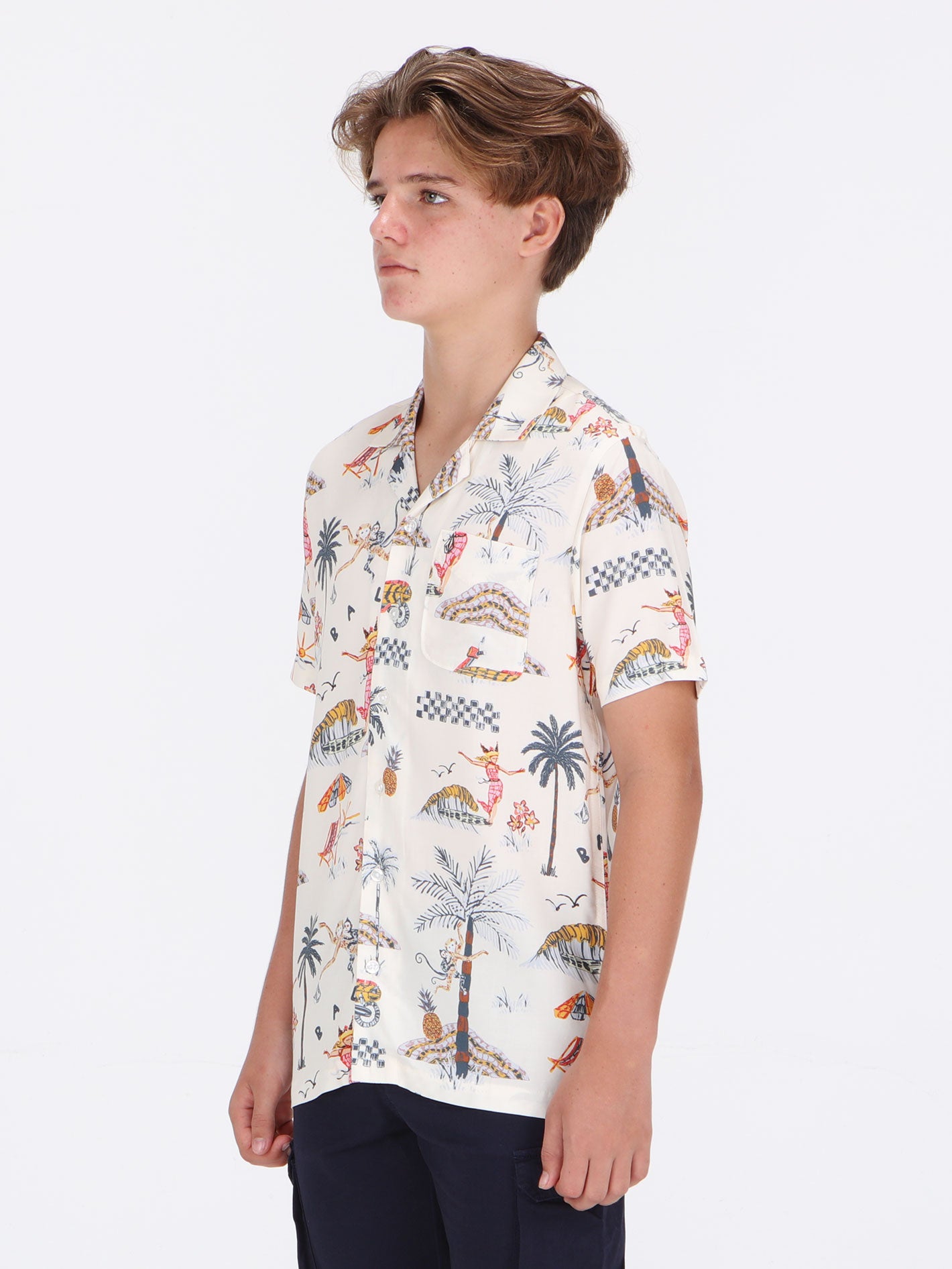 Volcom Big Boys Sunset Swingers Shirt - Natural