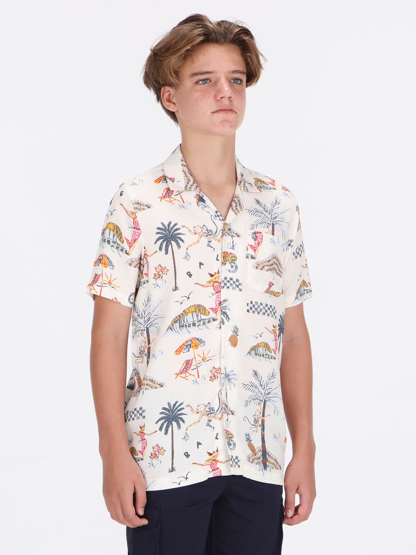 Volcom Big Boys Sunset Swingers Shirt - Natural