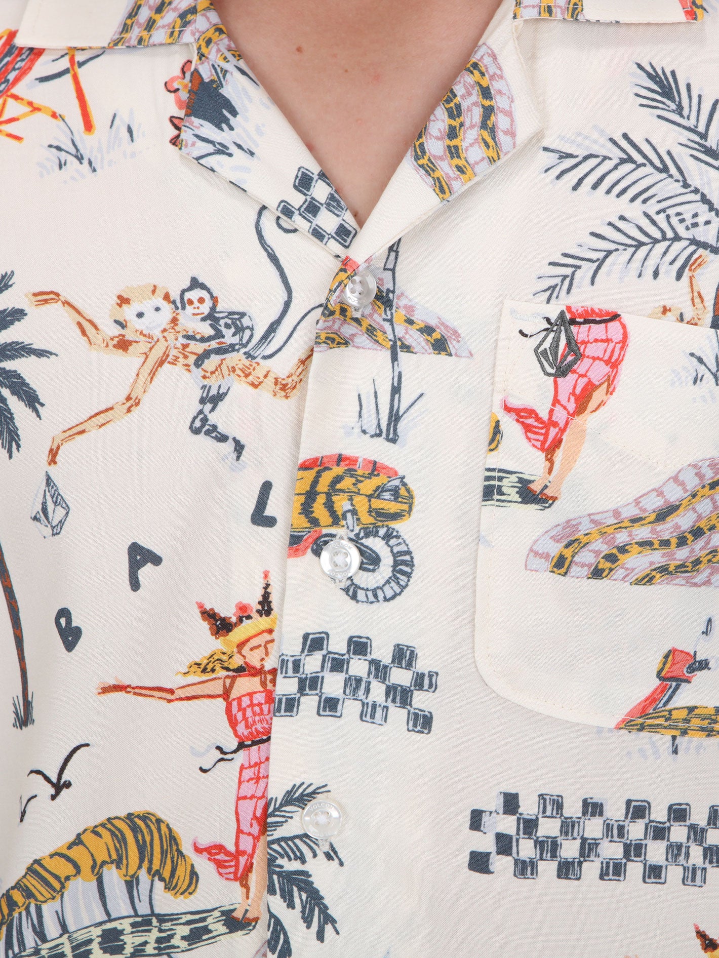 Volcom Big Boys Sunset Swingers Shirt - Natural