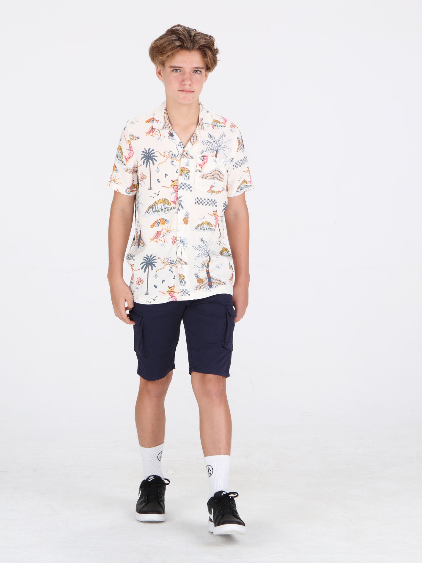 Volcom Big Boys Sunset Swingers Shirt - Natural